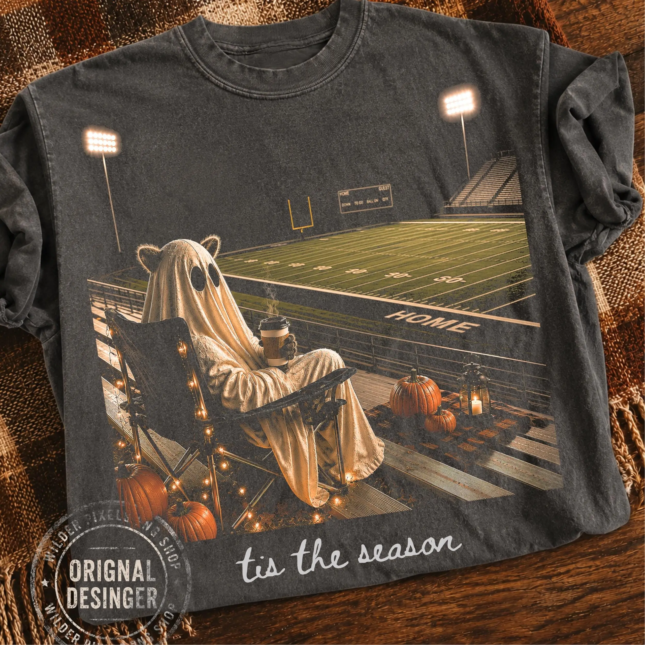 Comfort Colors Sarcastic Raccoon Football Mom Shirt, Game Day Cheer Graphic Tee, High School Friday Halloween Gift