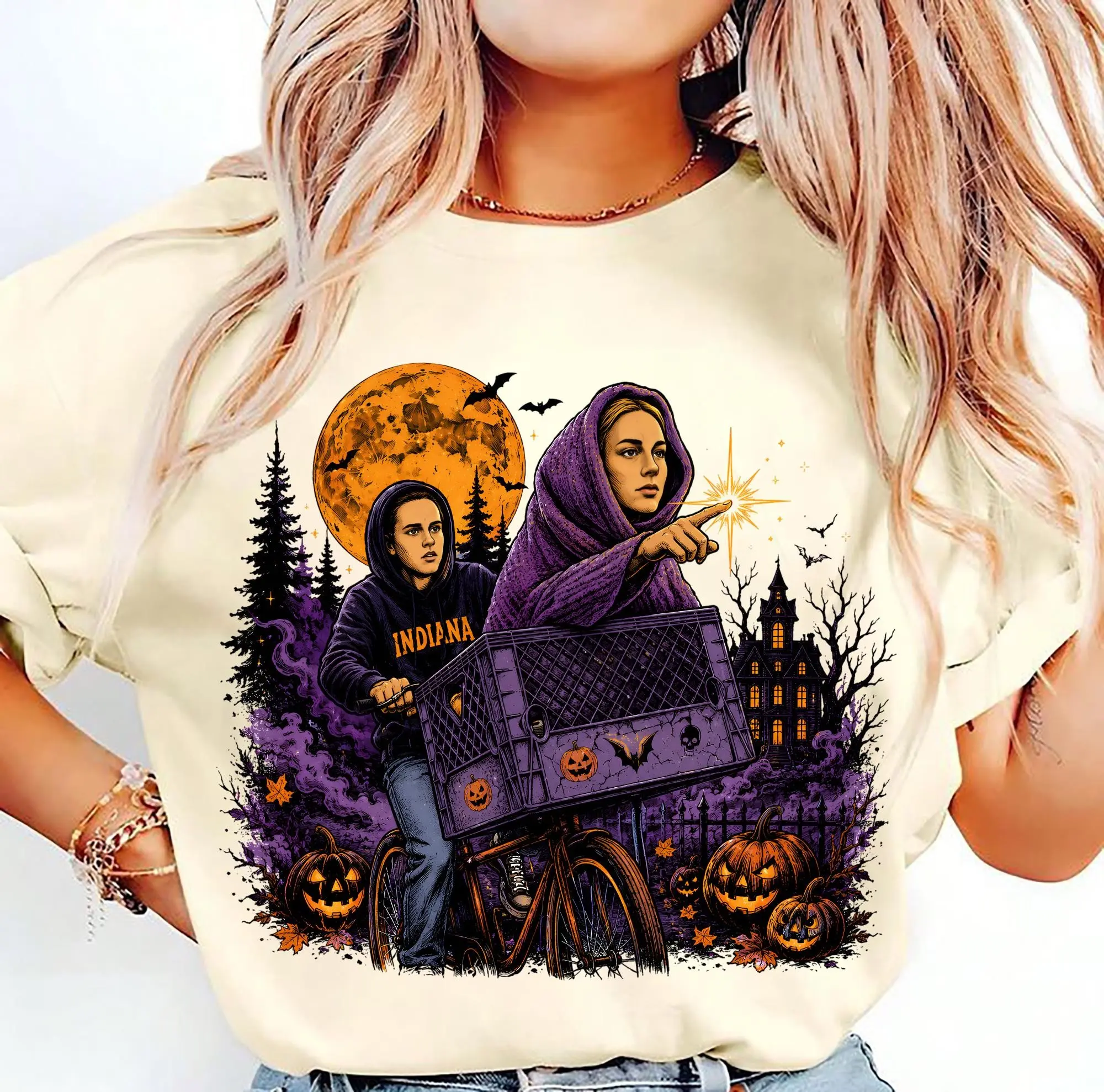 Comfort Colors Sophia Cunningham and Caitlin Clark Halloween Shirt, Vintage Basketball Retro Spooky Season Tee - photo 3