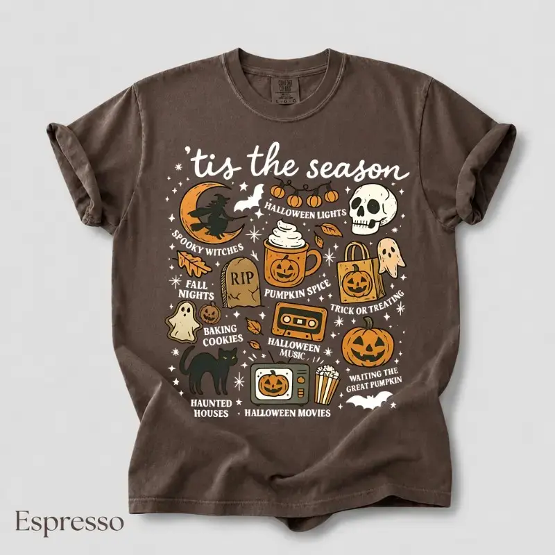 Comfort Colors Spooky Halloween Truck Sweatshirt, Cute Ghost Pumpkin Skeleton Girly Retro Trendy Fall Crewneck