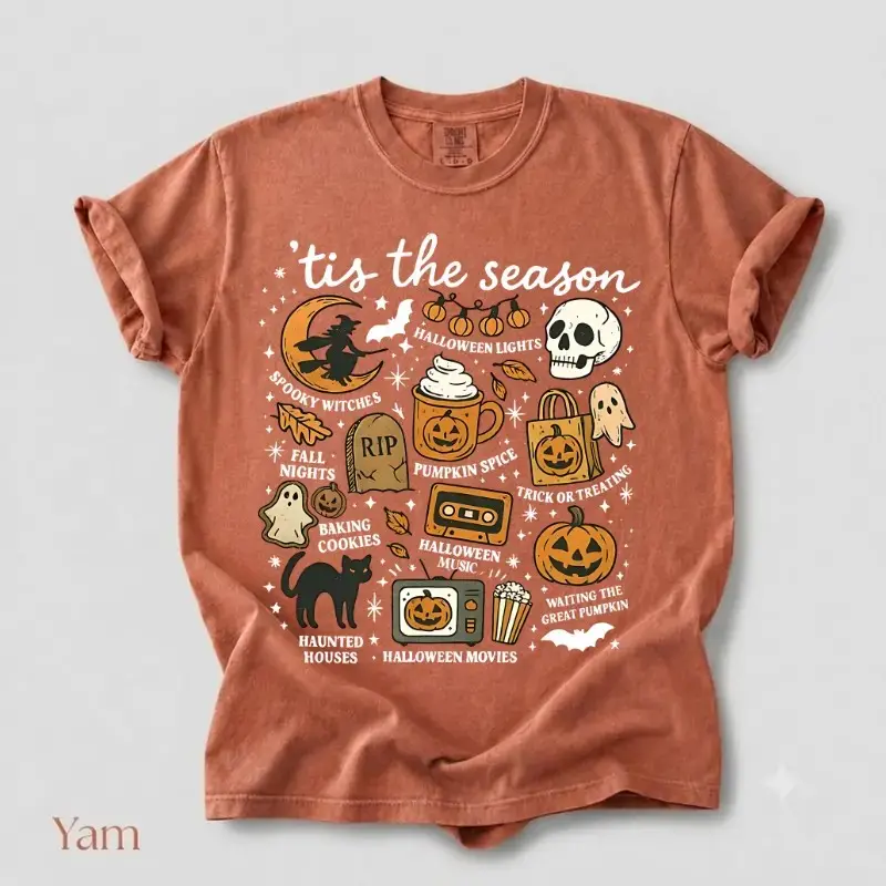 Comfort Colors Spooky Halloween Truck Sweatshirt, Cute Ghost Pumpkin Skeleton Girly Retro Trendy Fall Crewneck - photo 2