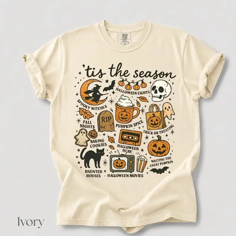 Comfort Colors Spooky Halloween Truck Sweatshirt, Cute Ghost Pumpkin Skeleton Girly Retro Trendy Fall Crewneck - photo 3