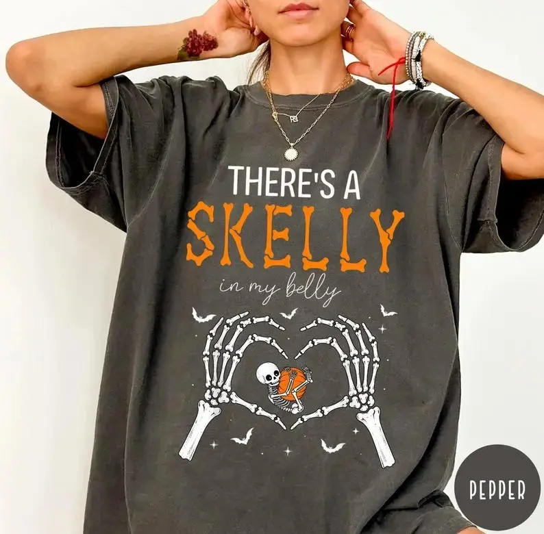 Comfort Colors Spooky Mama Halloween Shirt, Funny Pregnancy Announcement Tee, October Mom to Be Maternity Gift - photo 1