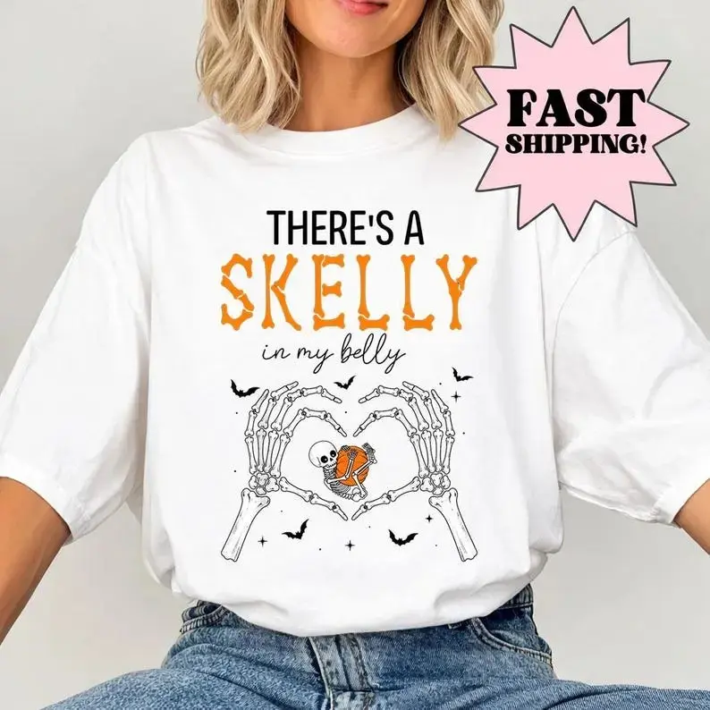 Comfort Colors Spooky Mama Halloween Shirt, Funny Pregnancy Announcement Tee, October Mom to Be Maternity Gift - photo 2