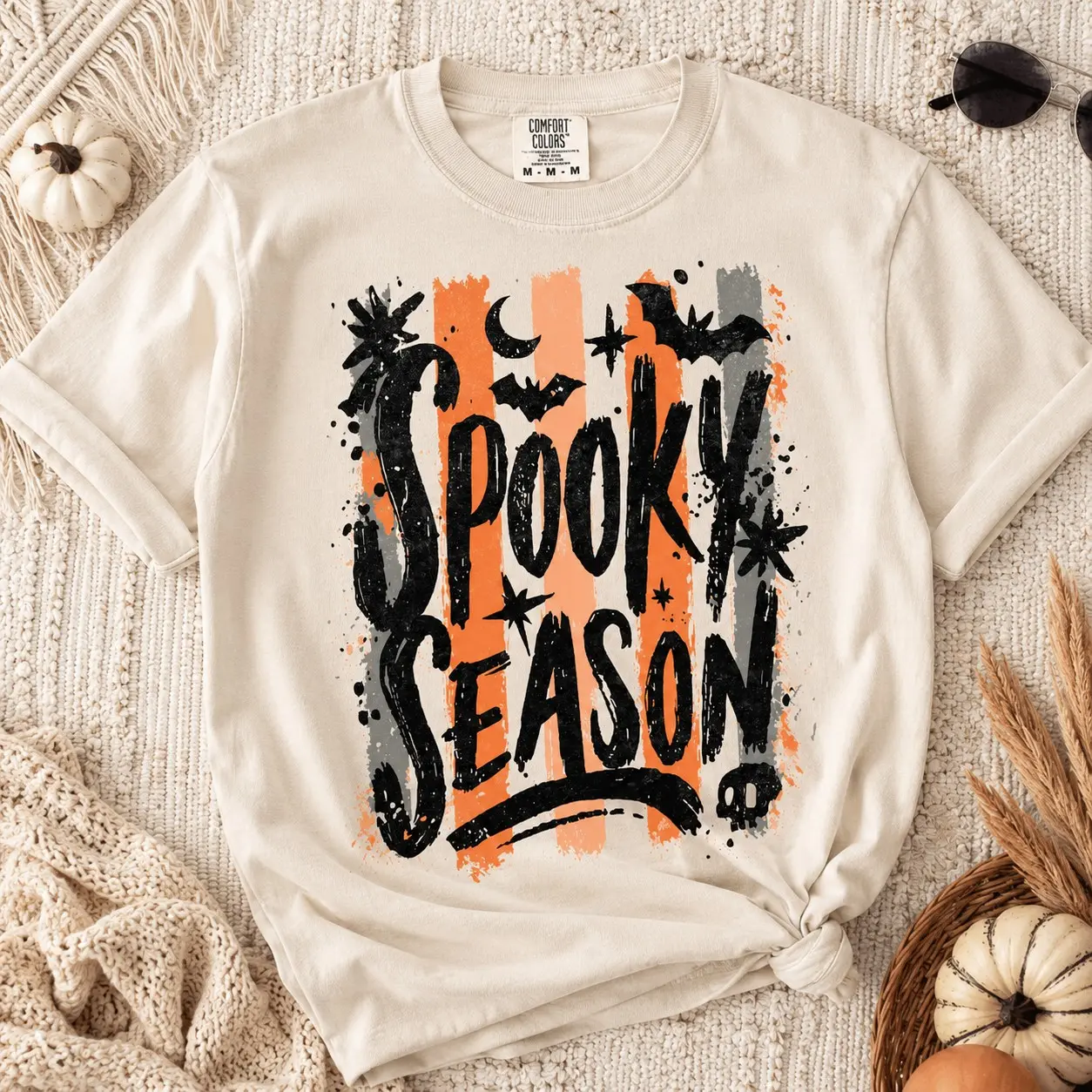 Comfort Colors Spooky Season Dripping Text Shirt, Halloween Party Tee for Women, Aesthetic Gothic Fall Gift