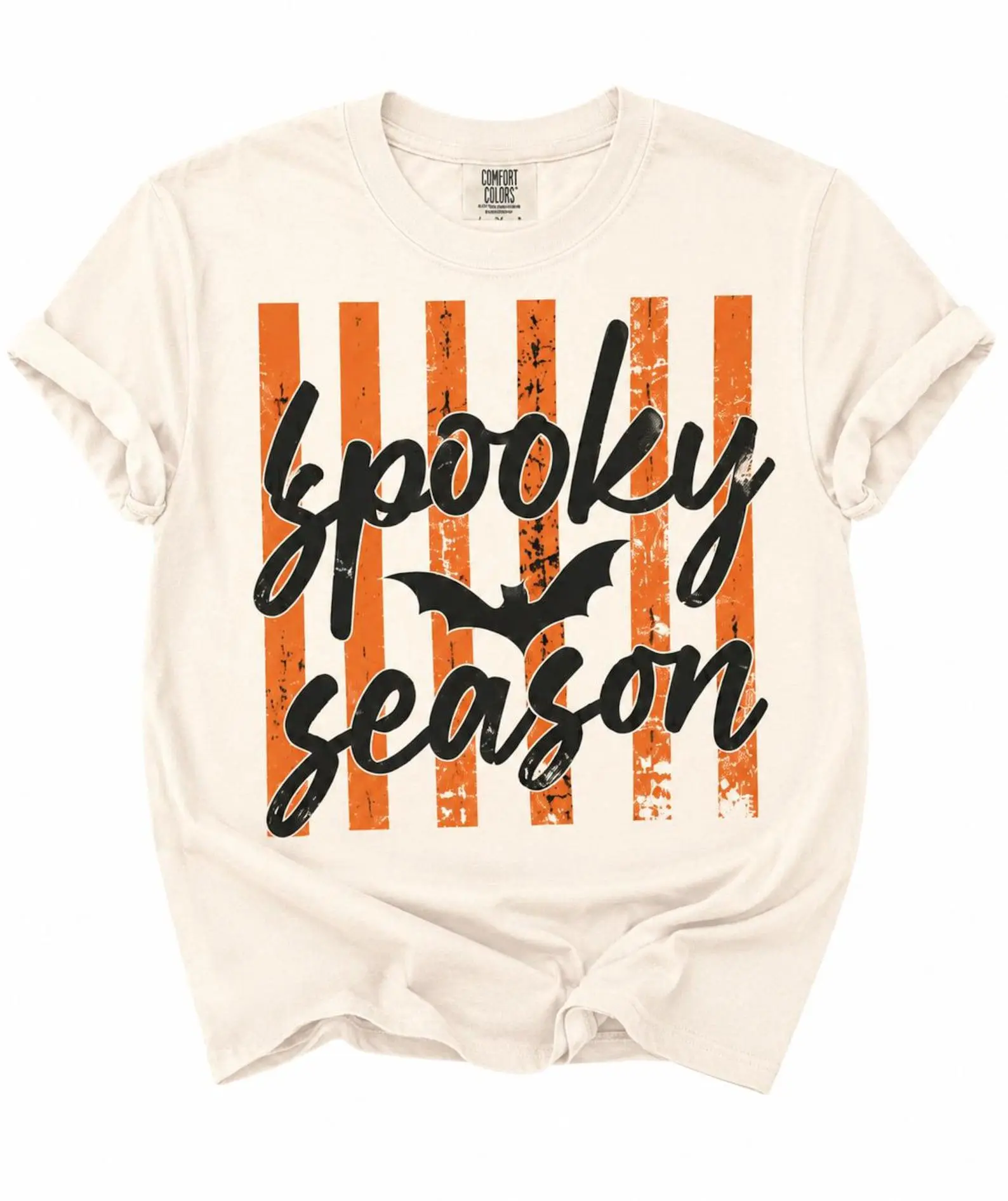 Comfort Colors Spooky Season| Ivory & Orange Graphic Tee - photo 1