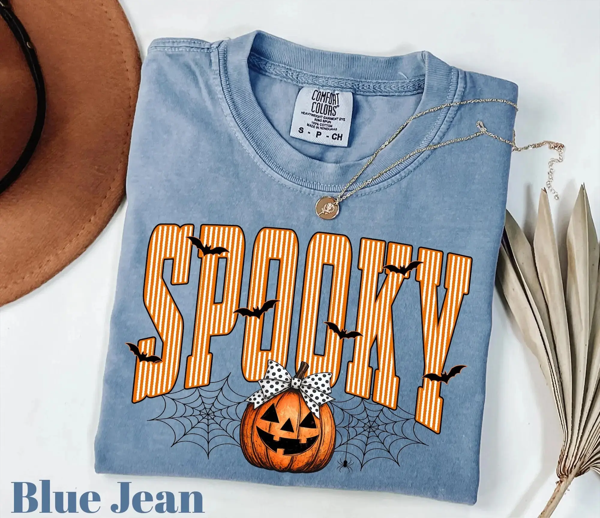 Comfort Colors Ghosts Halloween Shirt, Womens Party Tee, Cute Spooky Season Fall Graphic Trick or Treat Top - photo 2