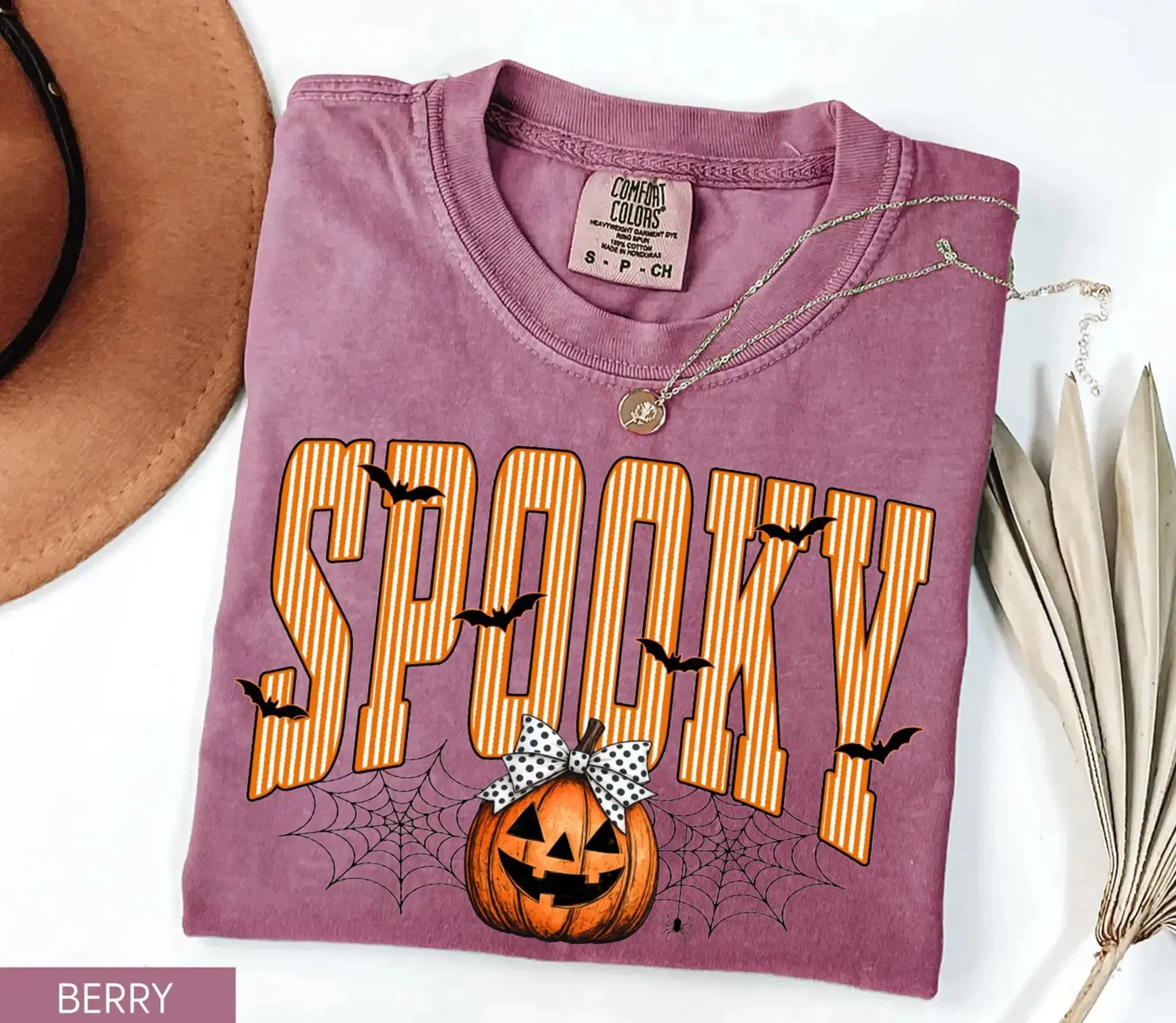 Comfort Colors Ghosts Halloween Shirt, Womens Party Tee, Cute Spooky Season Fall Graphic Trick or Treat Top - photo 4