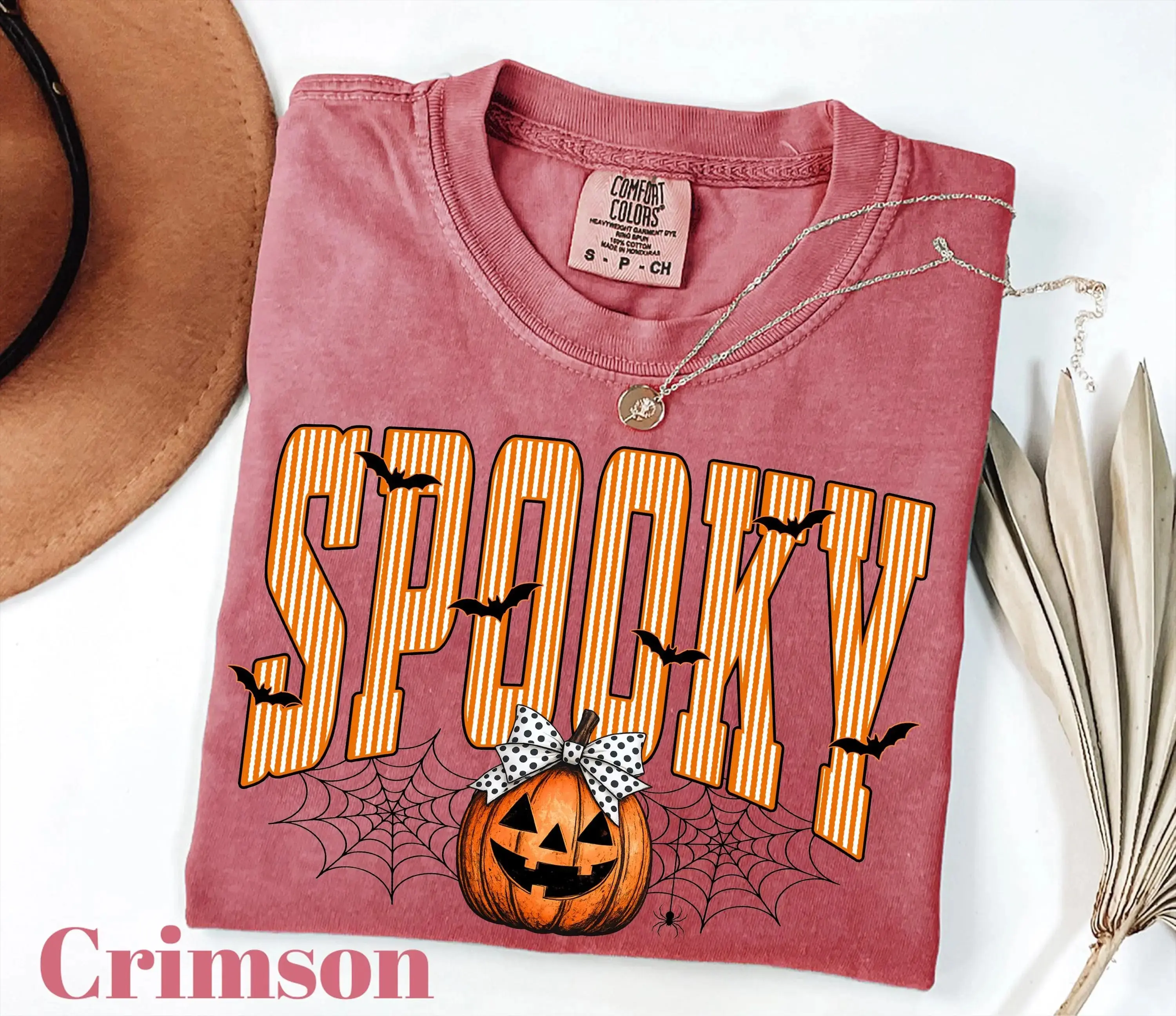 Comfort Colors Spooky Shirt for Women, Halloween Ghosts Graphic Tee, Cute Season Party Fall Costume Top - photo 5