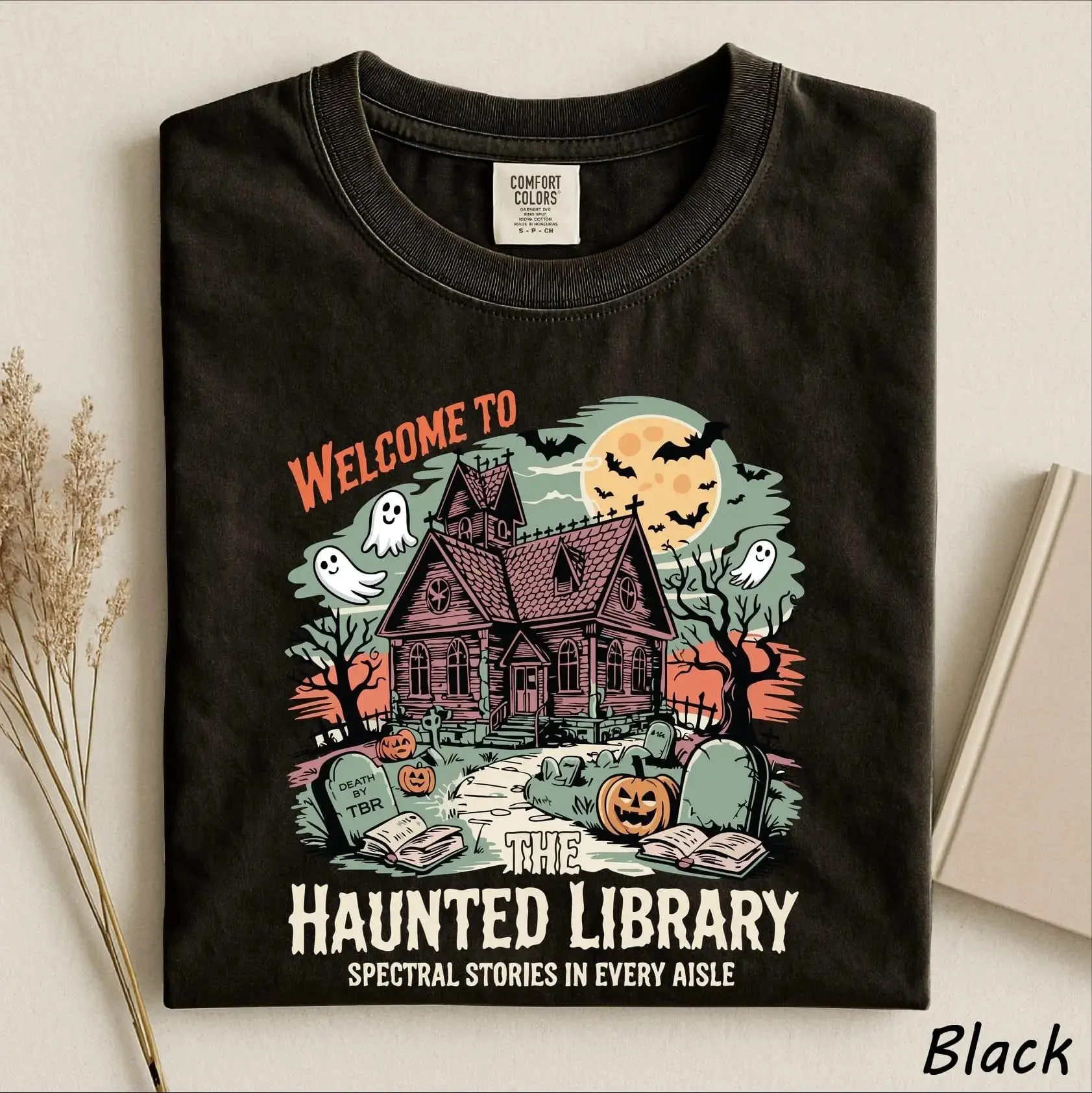 Comfort Colors Summerween Shirt, Retro Vintage Coastal Halloween Beach Spooky Summer Tee for Women
