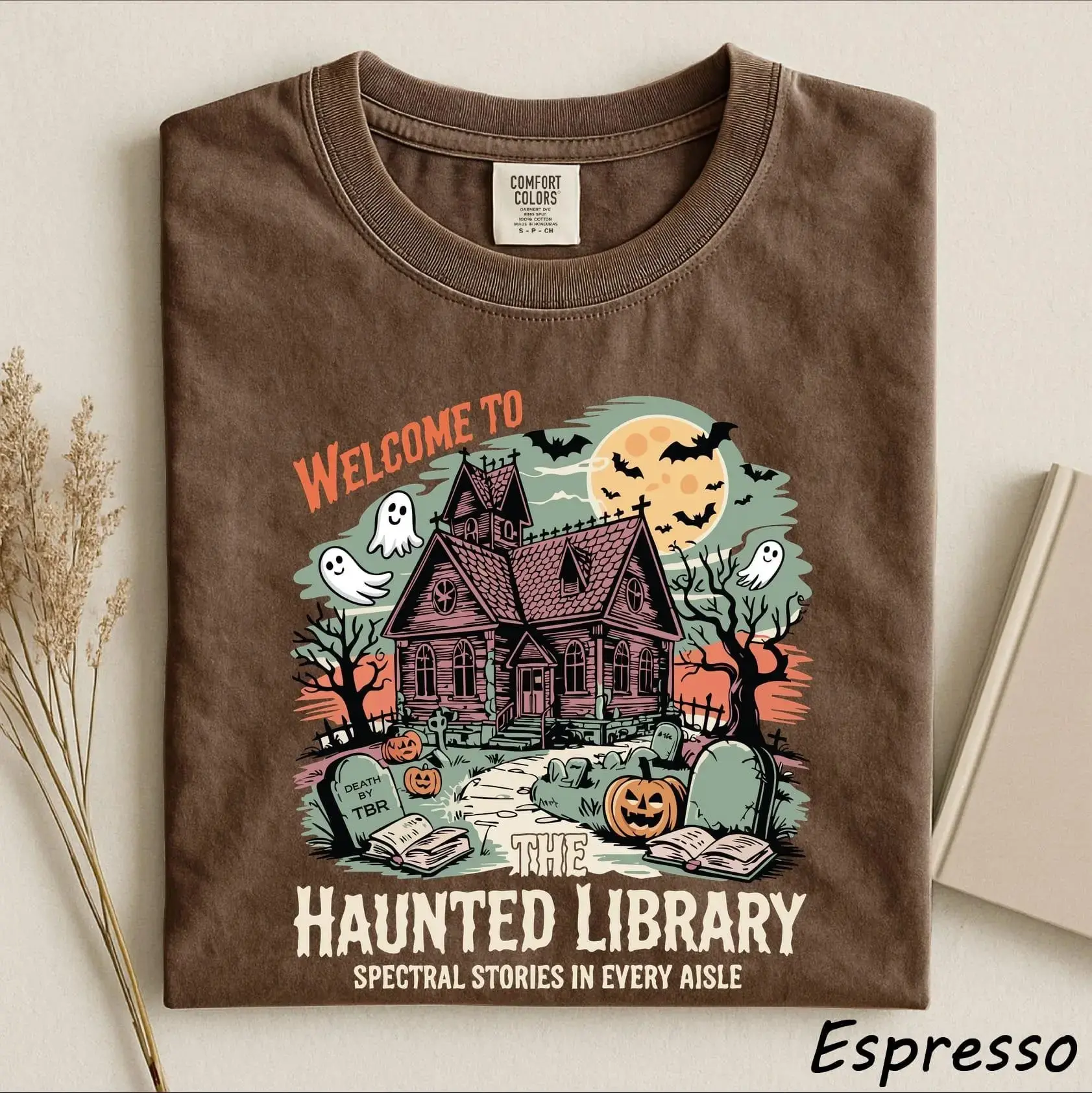 Comfort Colors Summerween Shirt, Retro Vintage Coastal Halloween Beach Spooky Summer Tee for Women - photo 2