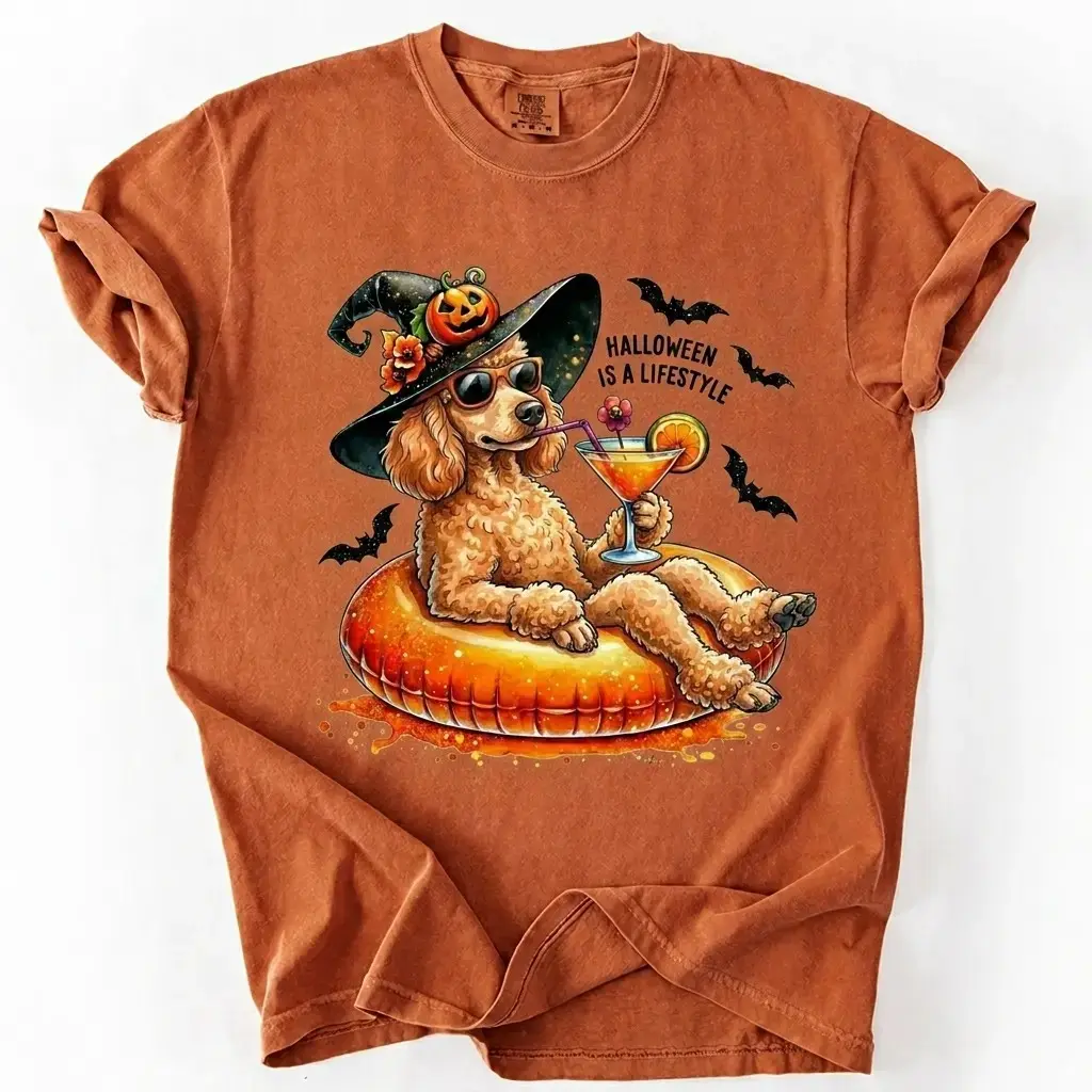 Comfort Colors Yam Color 50+ Dog Breeds Halloween Is A Lifestyle Shirt, Funny Graphic Tee - photo 5