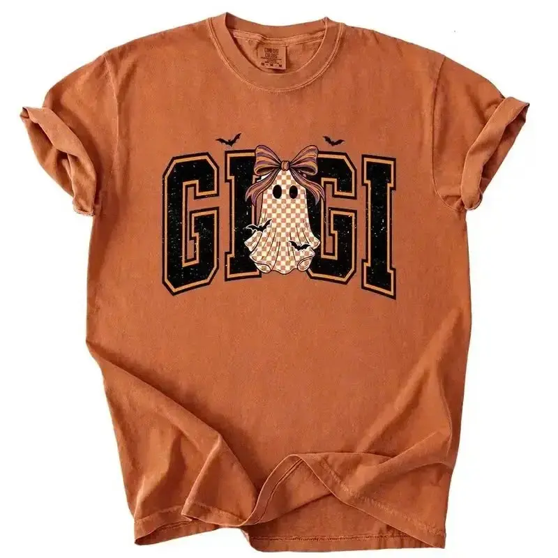 Comfort Colors Yam Custom Mama Halloween Shirt, Ghost Bow Graphic Tee, Mimi Nana Gigi Auntie Grandma Spooky Fall Gift - photo 5