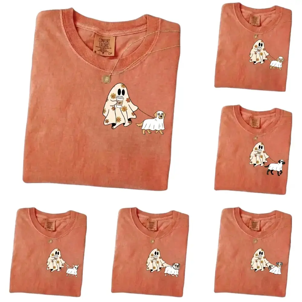 Comfort Colors Yam Cute Ghost Halloween Shirt, Custom Dog Breed Mom Tee, Funny Spooky Season Pet Lover Gift