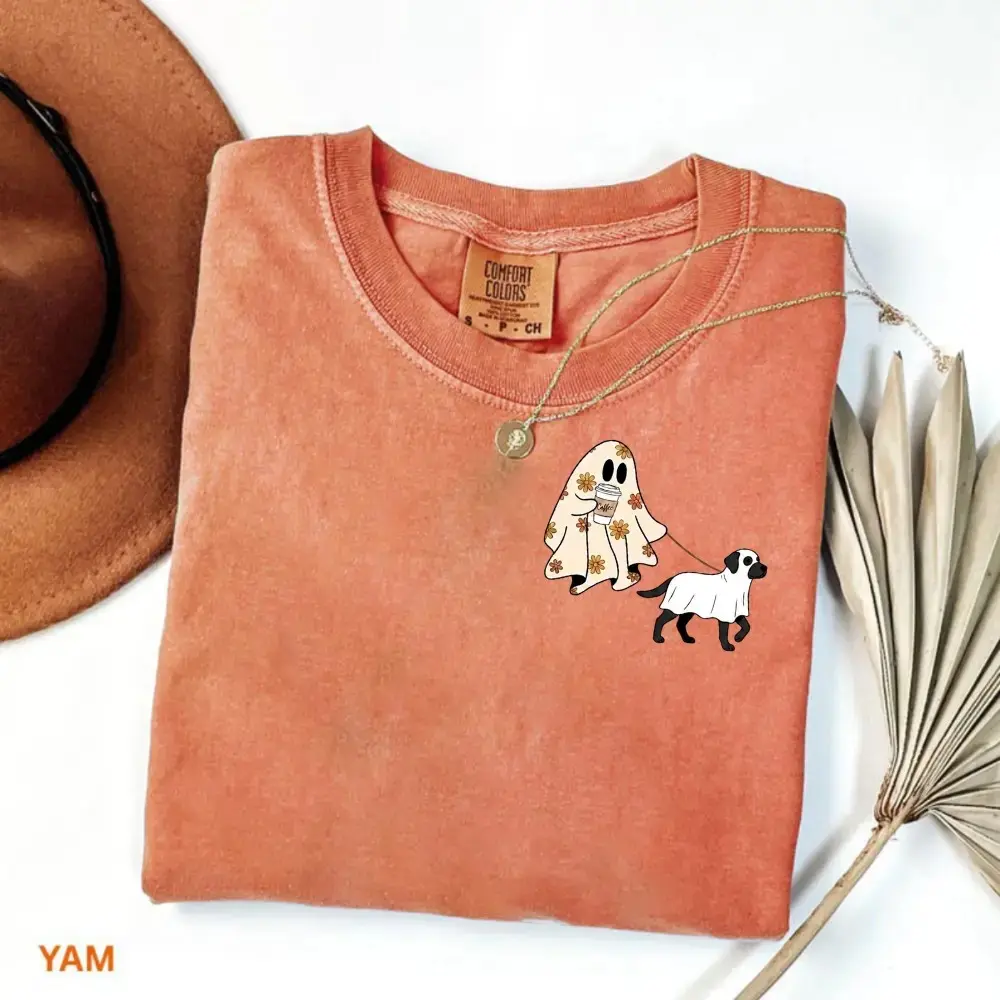 Comfort Colors Yam Cute Ghost Halloween Shirt, Custom Dog Breed Mom Tee, Funny Spooky Season Pet Lover Gift - photo 3