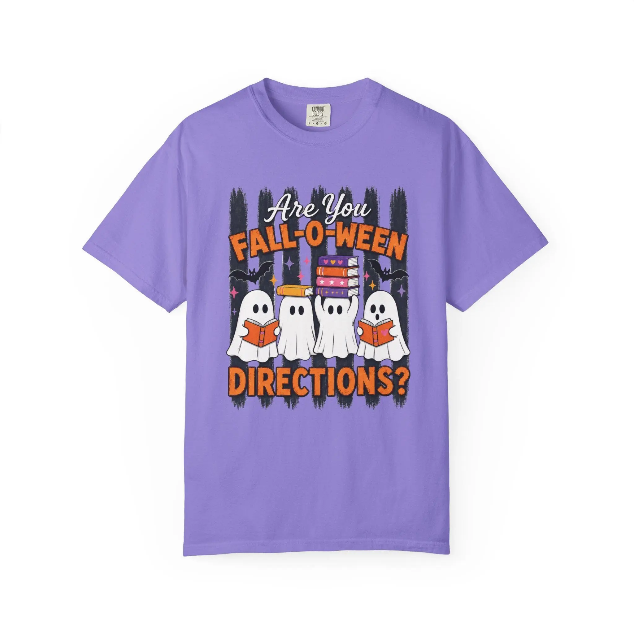 Comfort Colors Teacher Halloween Shirt, Are You Fall O Ween Directions Funny Ghost Tee, Spooky Autumn Gift for Teachers - photo 4