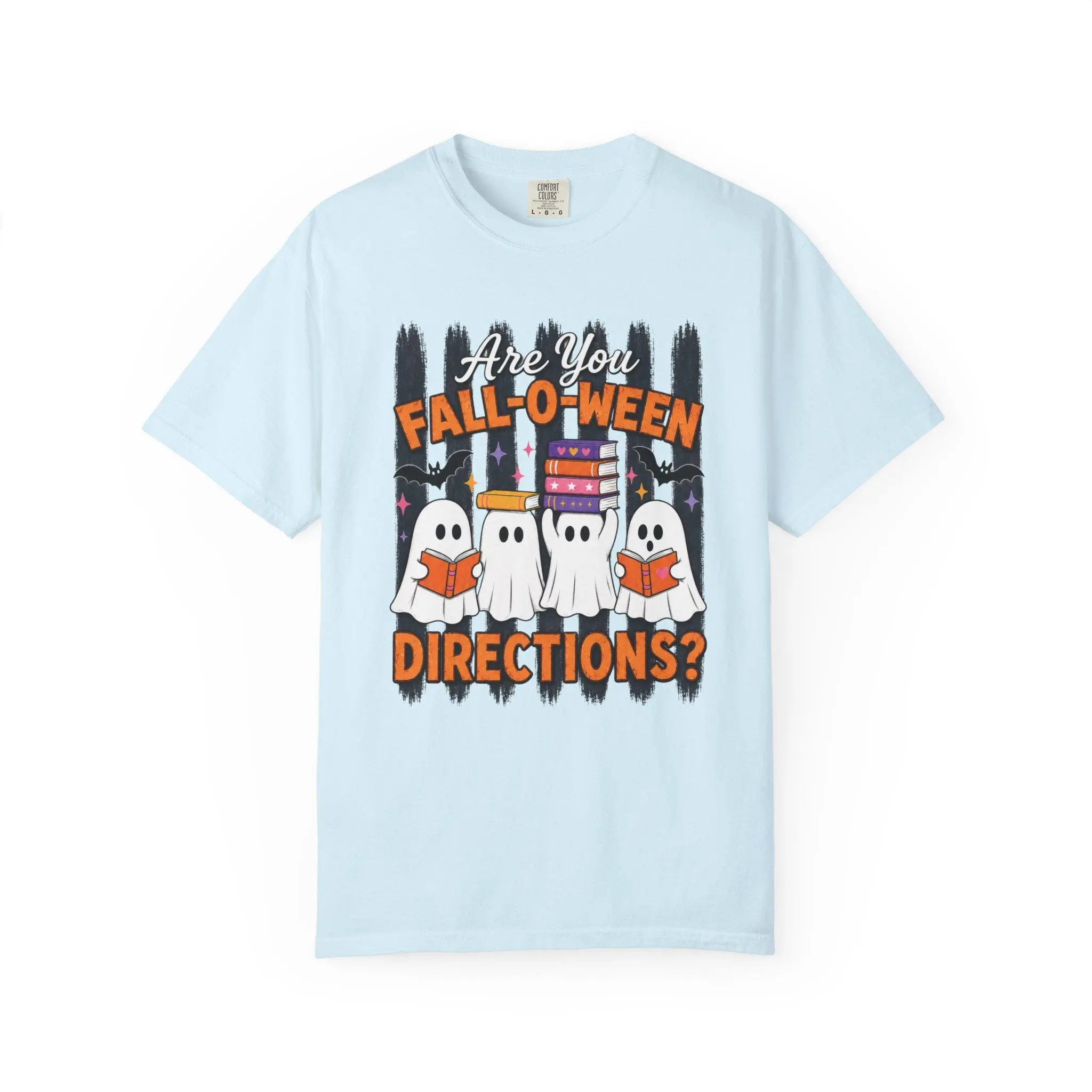 Comfort Colors Teacher Halloween Shirt, Are You Fall O Ween Directions Funny Ghost Tee, Spooky Autumn Gift for Teachers - photo 5