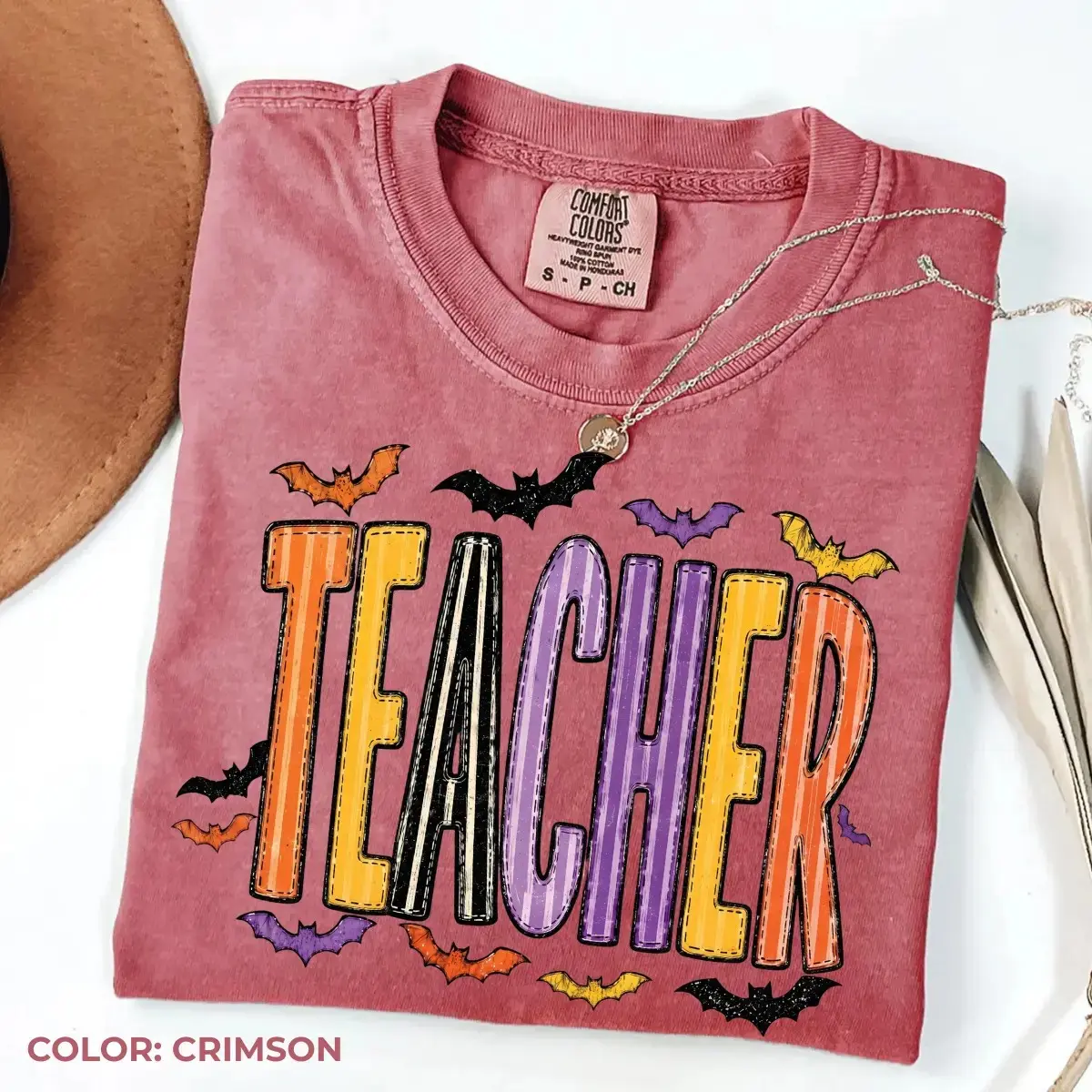 Comfort Colors Teacher Halloween T-Shirt, Cute Spooky Graphic Tee, Back To School Fall Classroom Gift Top - photo 3