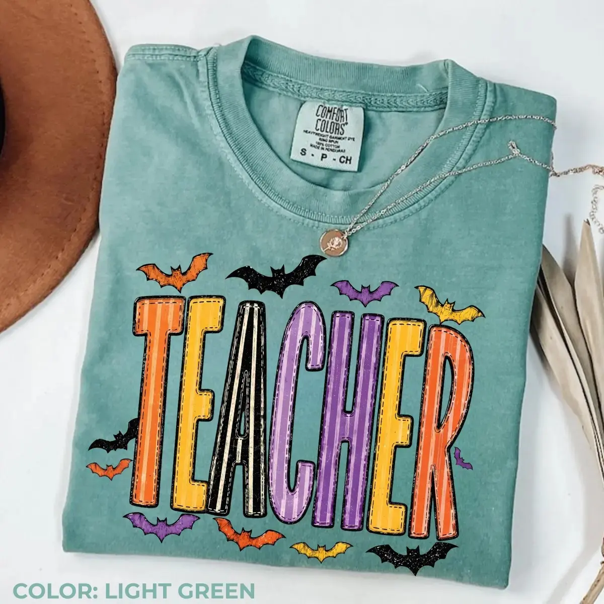 Comfort Colors Teacher Halloween T-Shirt, Cute Spooky Graphic Tee, Back To School Fall Classroom Gift Top - photo 5
