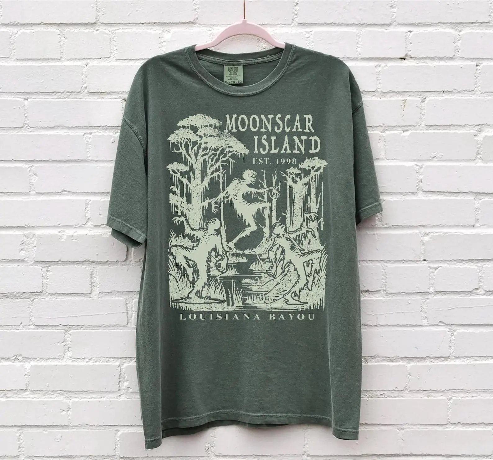 Comfort Colors Retro Zombie Island Cartoon Movie Tee, 90s Nostalgia Vintage Halloween Gift Shirt - photo 5