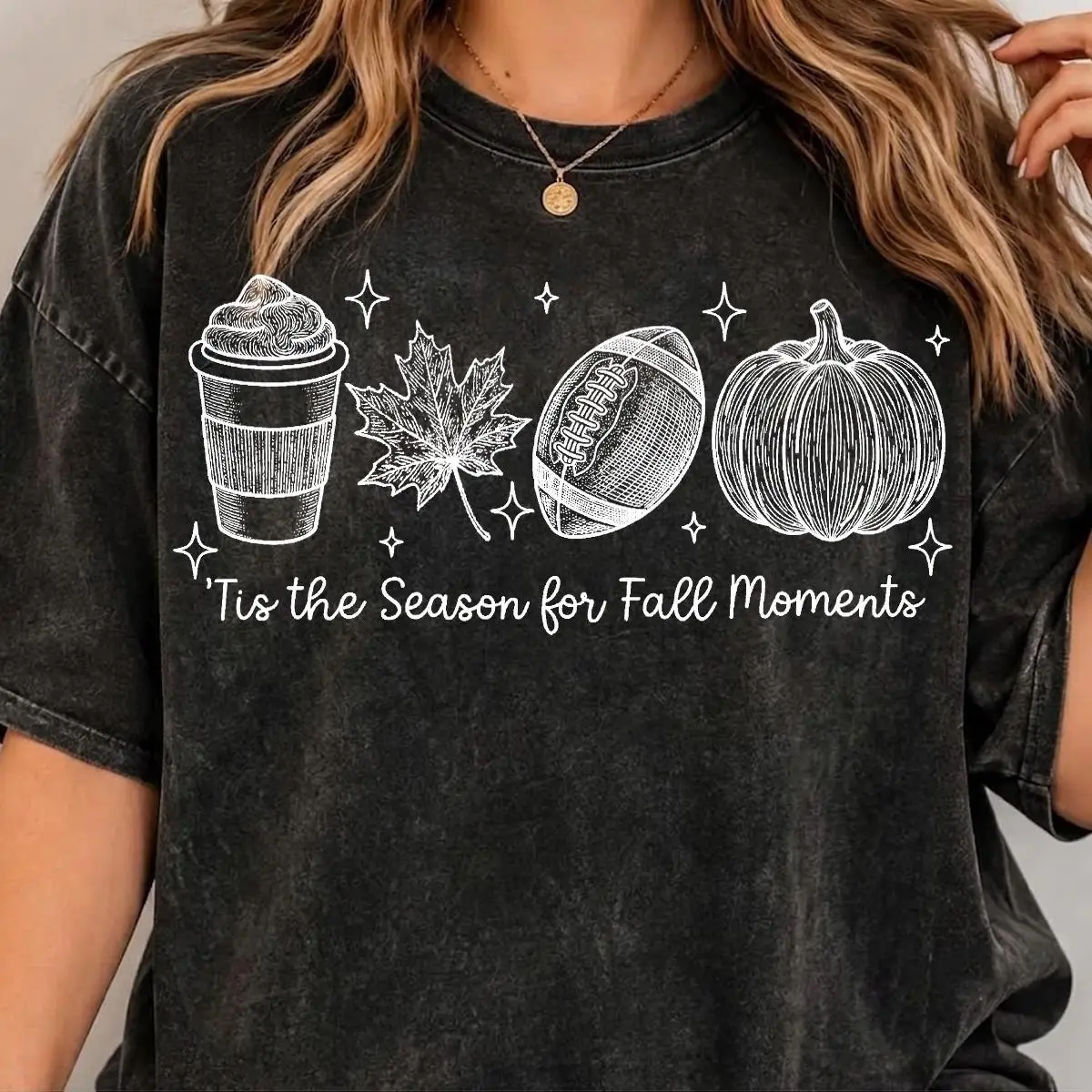 Comfort Colors Tis The Season White Shirt, Fall Autumn Football Spooky Mama Farm Fresh Pumpkins Graphic Tee