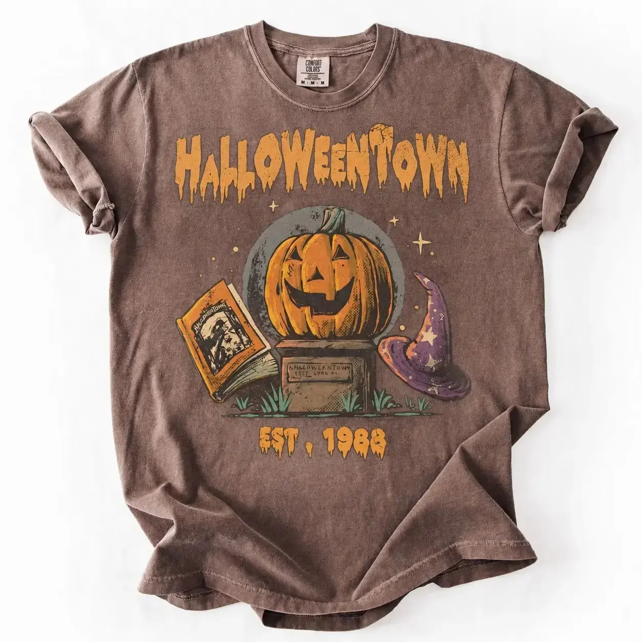 Comfort Colors Vintage Jack O Lantern Shirt, Retro Pumpkin Cozy Spooky Season Autumn Halloween Tee
