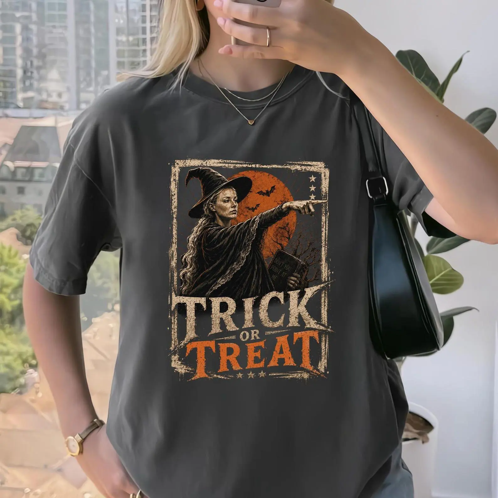 Comfort Colors Vintage Soph.e Pointing Basketball Shirt, Don't Point At Me Trick Or Treat Halloween Tee