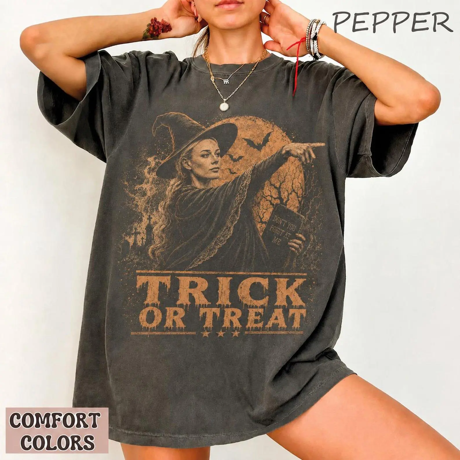 Comfort Colors Vintage Soph.e Trick Or Treat Shirt, Witch Halloween Tee, Don't Point At Me Spooky Season Graphic Gift