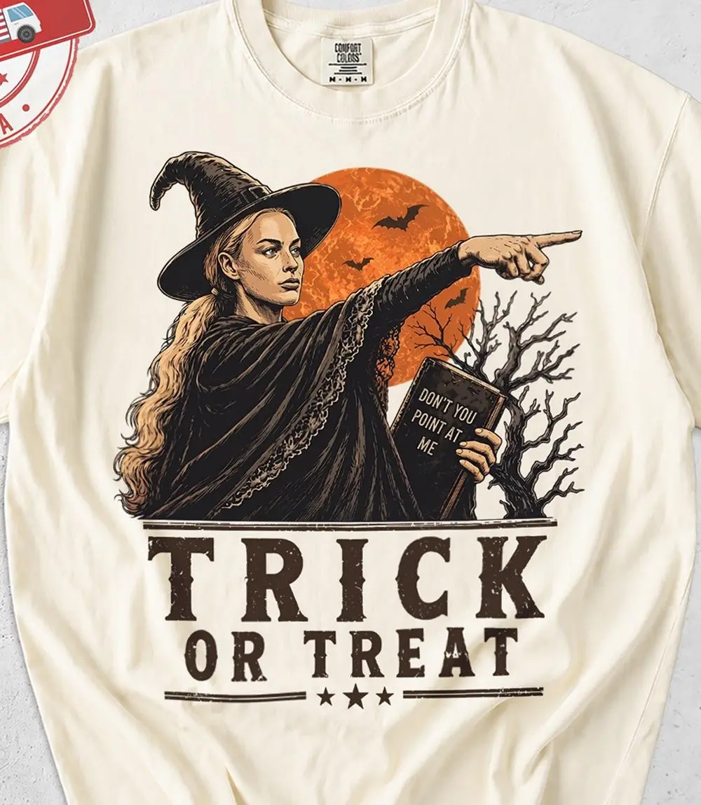 Comfort Colors Vintage Sophie Cunningham Witch Shirt, Don't You Point At Me Trick Or Treat Retro Fall Tee