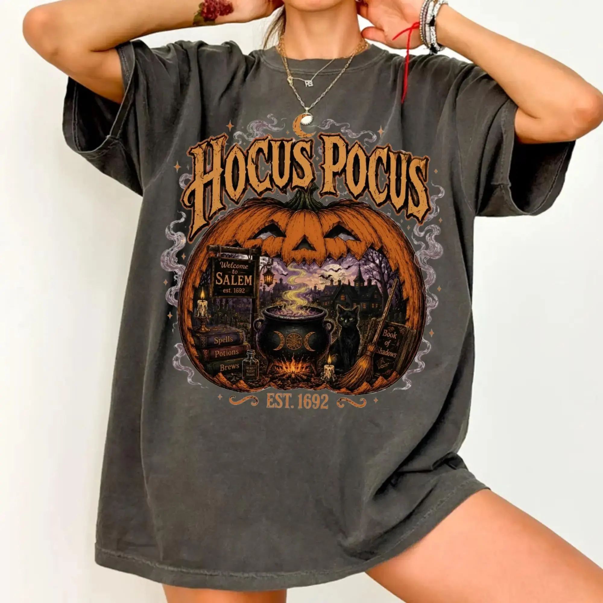 Comfort Colors Vintage Witch Sisters Halloween Shirt, Retro Spooky Season Magical Coven Tee, Cozy Fall Witchy Apparel