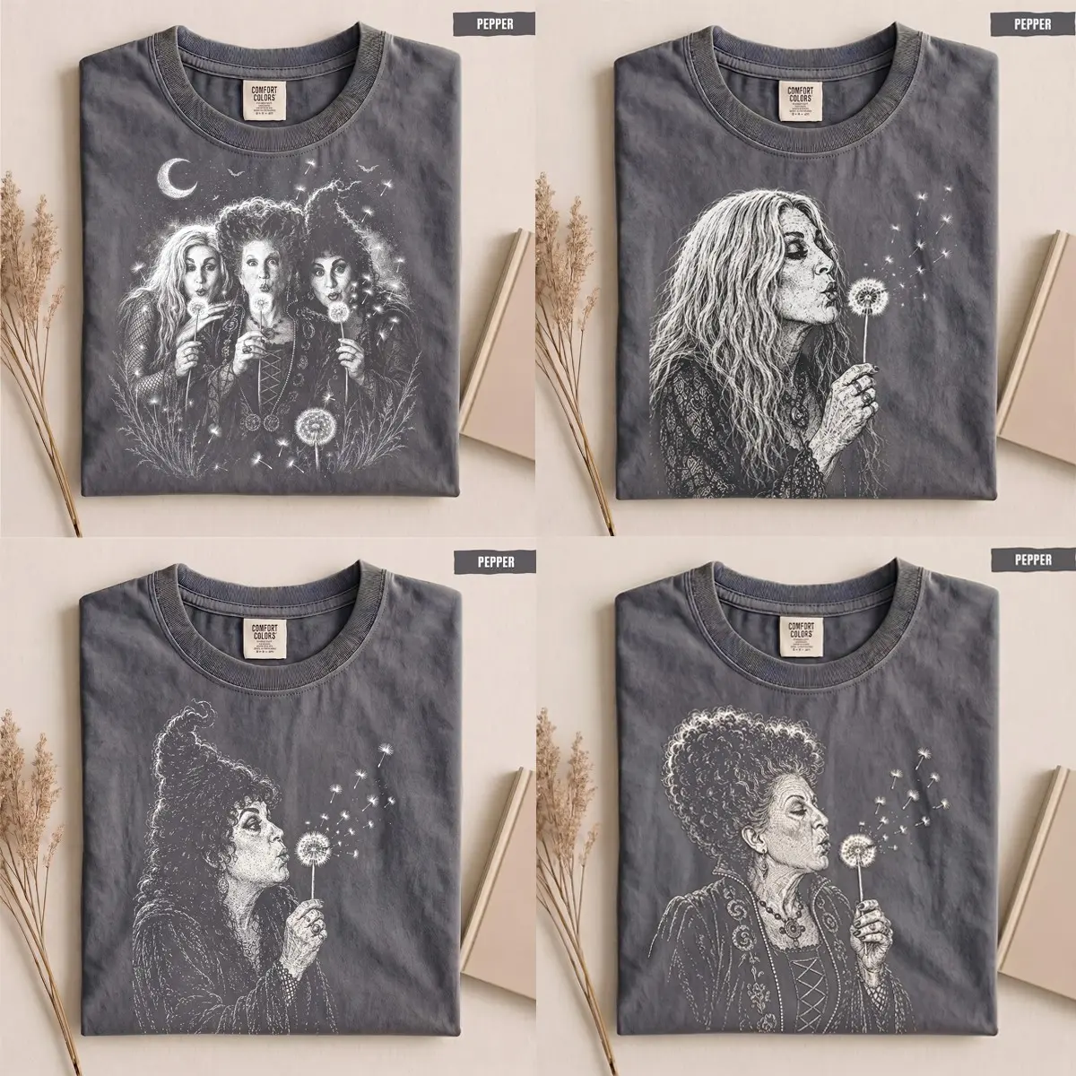 Comfort Colors Vintage Witchy Iced Coffee Shirt, Retro Spooky Season Graphic Tee
