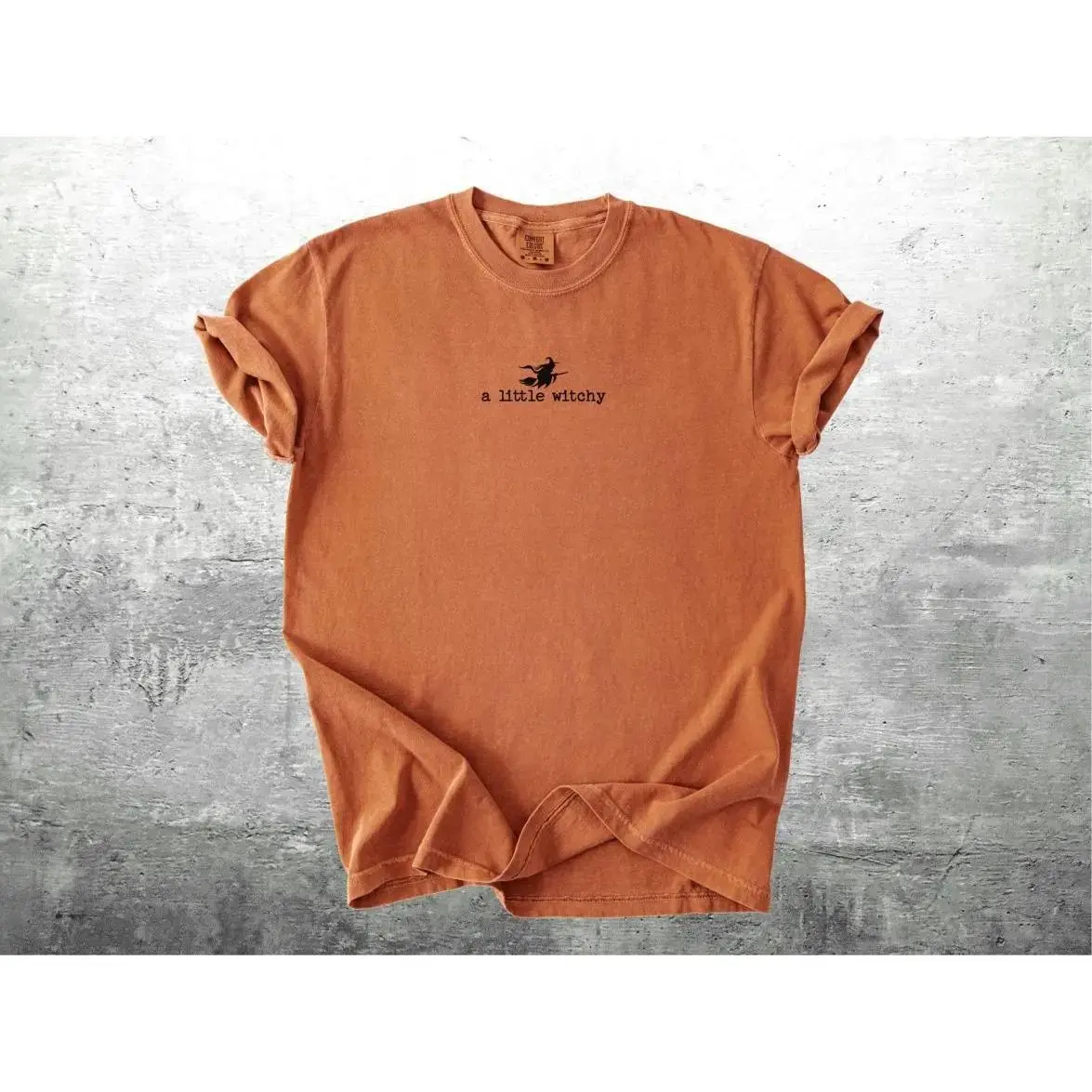 Comfort Colors A Little Witchy Halloween Shirt, Funny Spooky Season Vintage Oversized Unisex Tee - photo 5