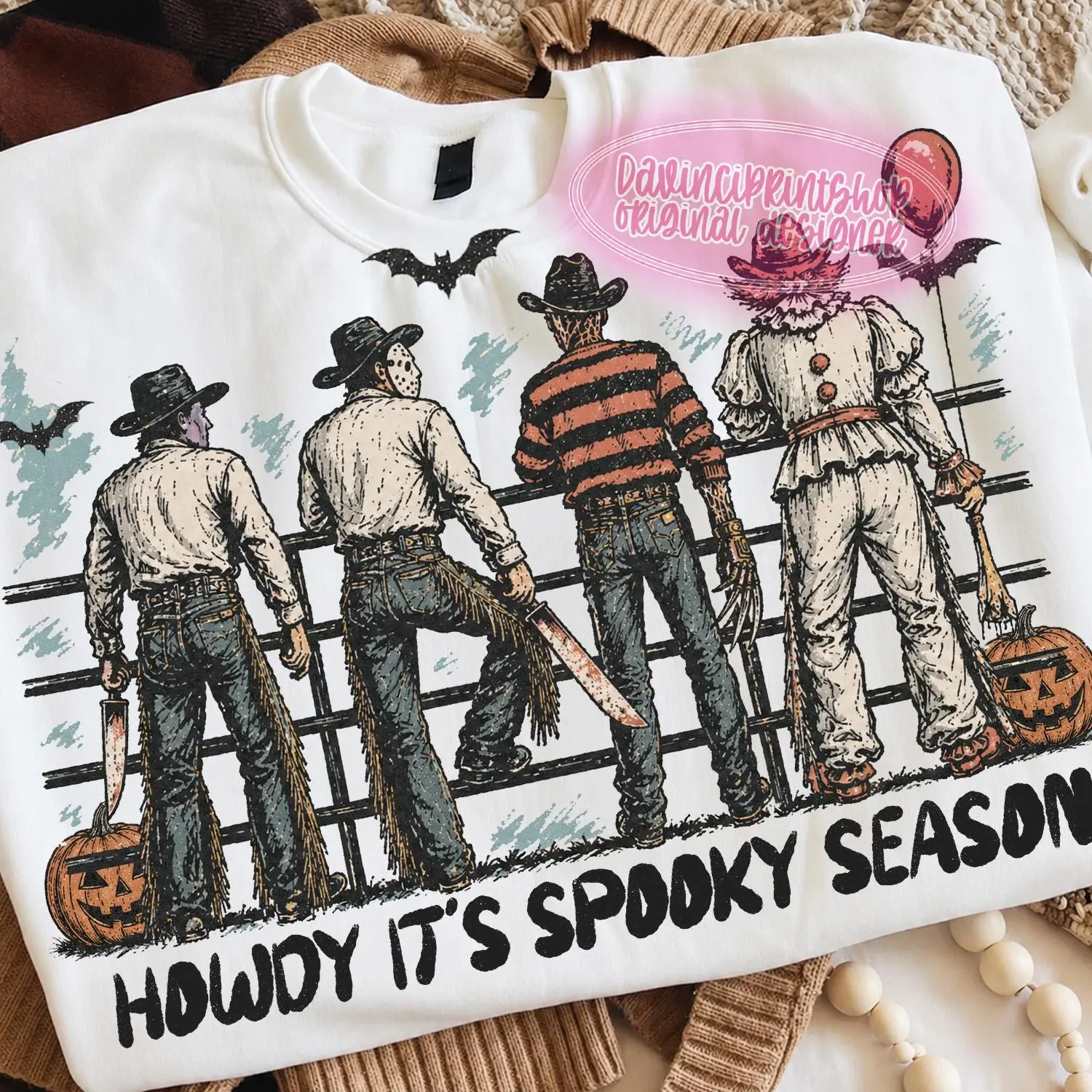 Comfort Colors Howdy Its Spooky Season Shirt, Western Retro Cowboy Country Cute Fall Halloween Graphic Tee