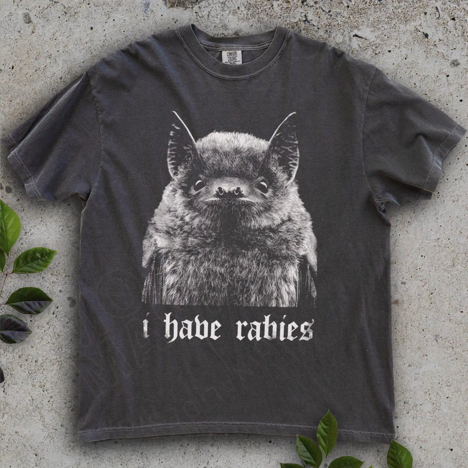 Comfort Colors I Have Rabies Bat Sweatshirt, Grunge Y2K Vintage Unhinged Meme Dark Humor Hoodie