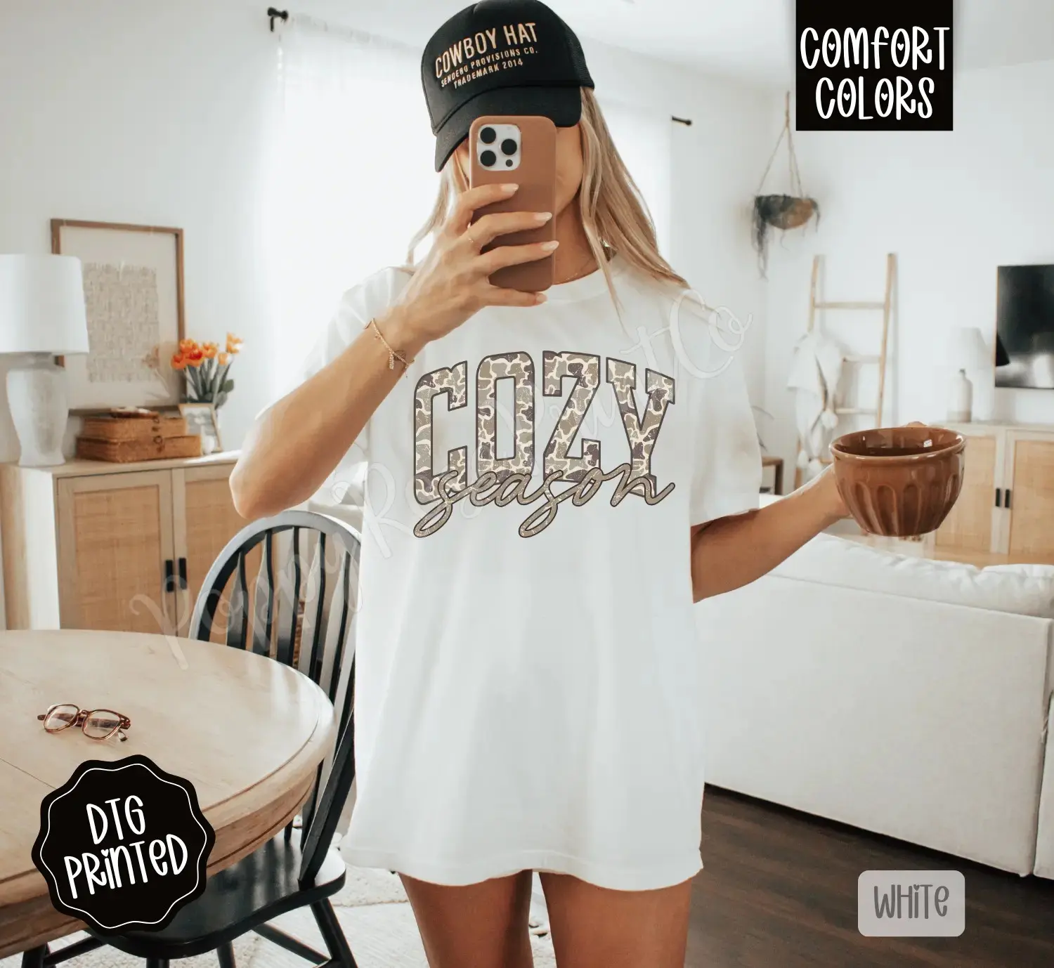 Cozy Season Comfort Colors Shirt, Trendy Women's Fall Graphic Tee, Oversized Autumn Casual Short Sleeve Top, Cute Pumpkin Spice - photo 3