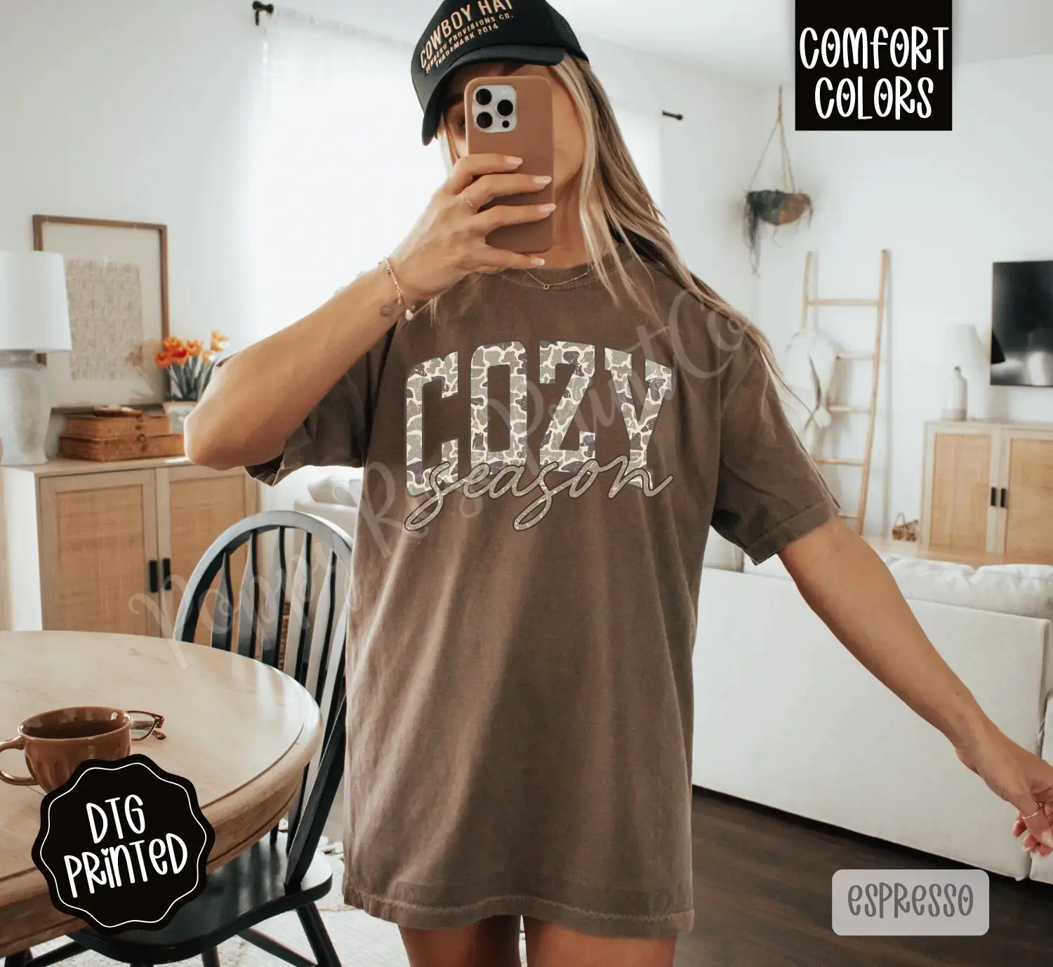 Cozy Season Comfort Colors Shirt, Trendy Women's Fall Graphic Tee, Oversized Autumn Casual Short Sleeve Top, Cute Pumpkin Spice - photo 4