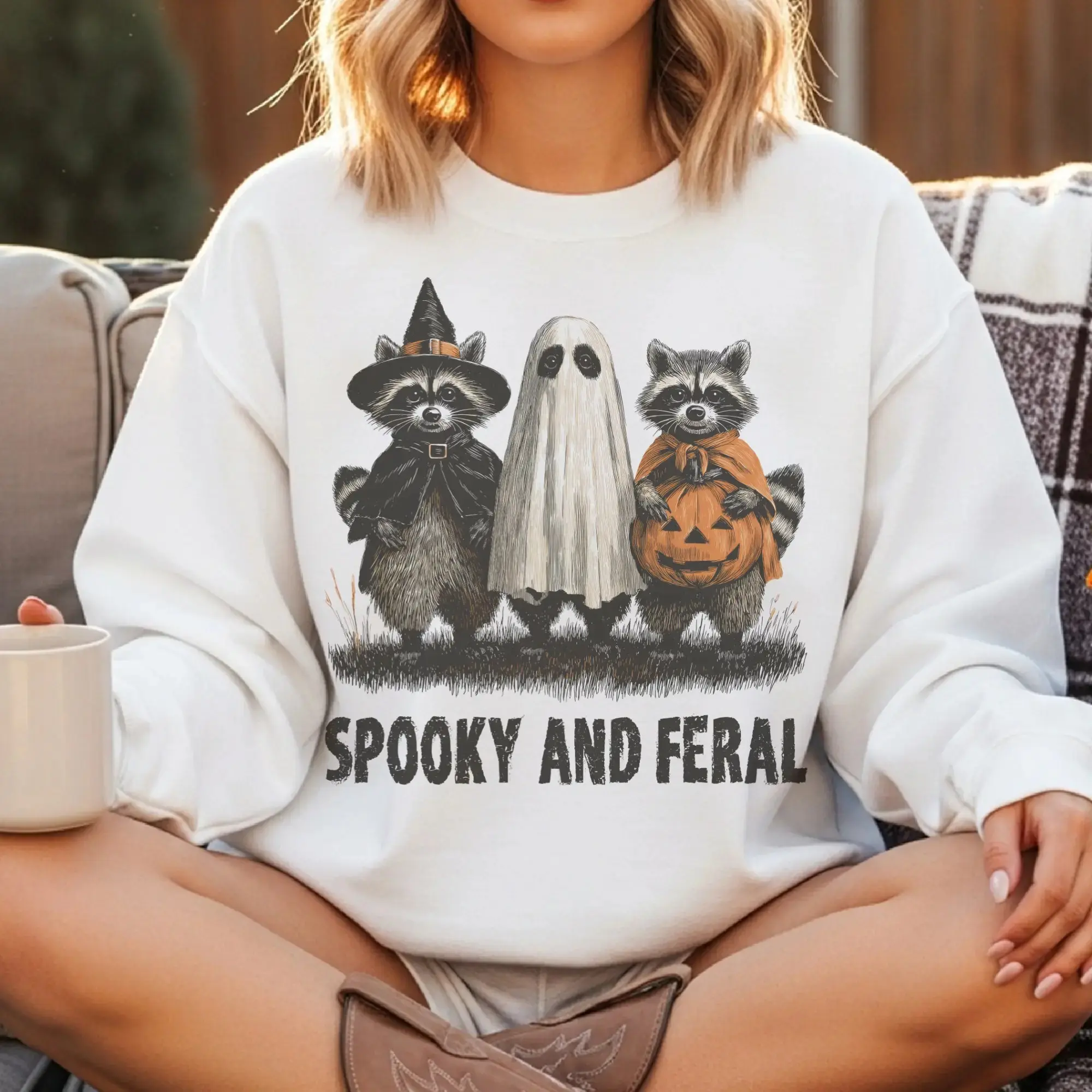 Custom 50+ Dog Breeds Halloween Sweatshirt, Personalized Puppy Skeleton Chasing Crewneck, Funny Spooky Season Pet Gift