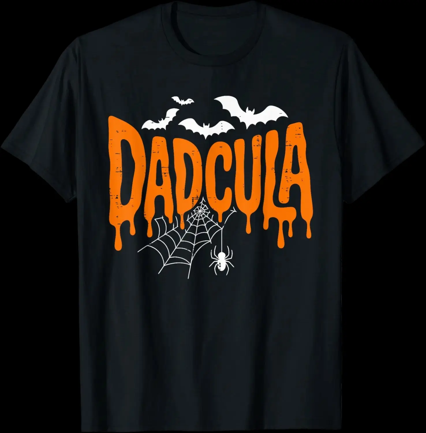 Dadcula Funny Halloween Dad Costume Shirt, Spider Bat Vampire Graphic Tee for Men, Fathers Gift Top
