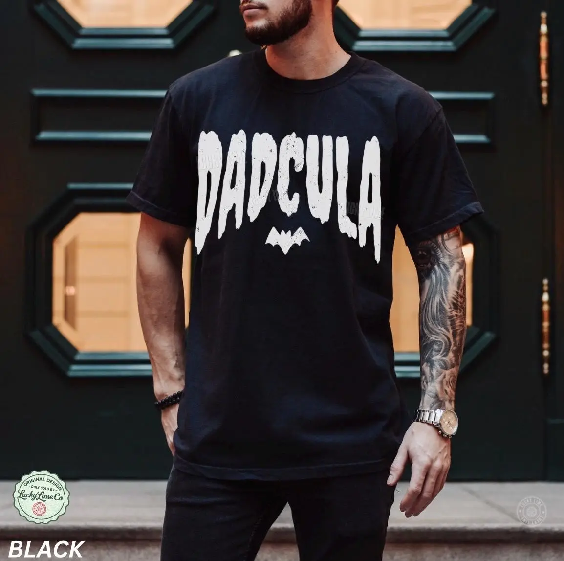 Comfort Colors Dadcula Shirt, Funny Dad Halloween Costume Tee, Family Matching Gift For Men - photo 2