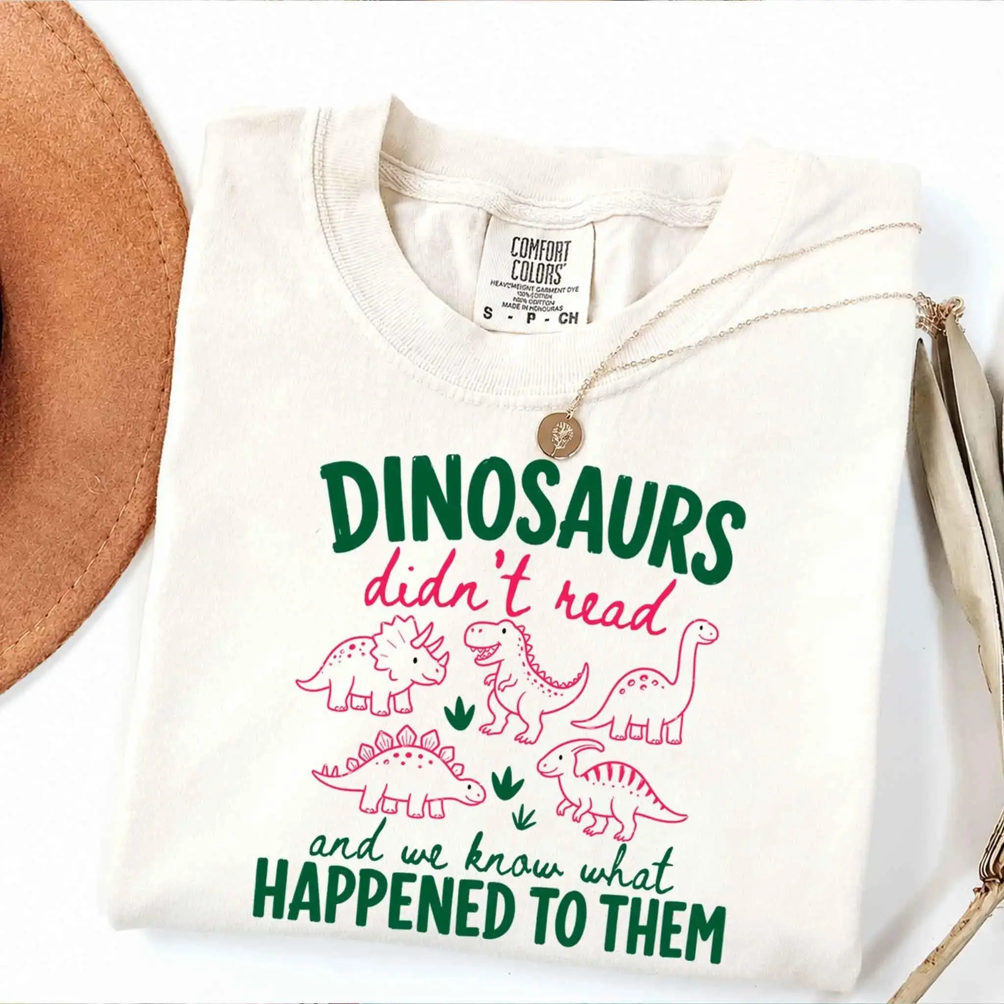 Dinosaur Skeleton Teacher Tee, T-Rex Reading Book Lover Literacy Graphic Shirt, Cute Librarian Gift - photo 2