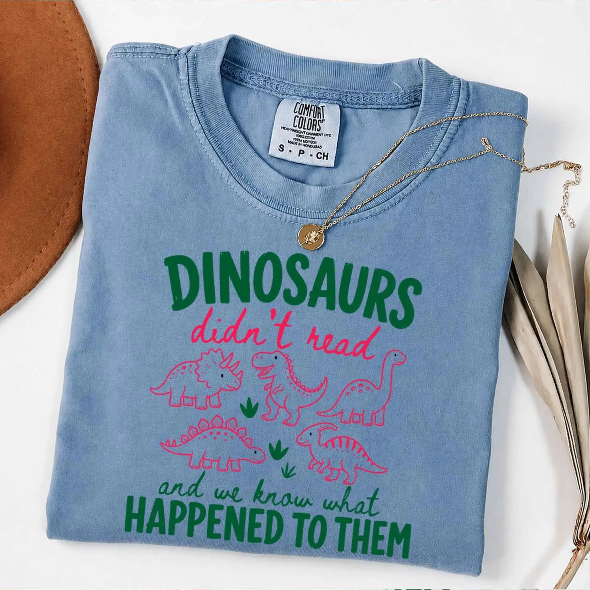 Dinosaur Skeleton Teacher Tee, T-Rex Reading Book Lover Literacy Graphic Shirt, Cute Librarian Gift - photo 3