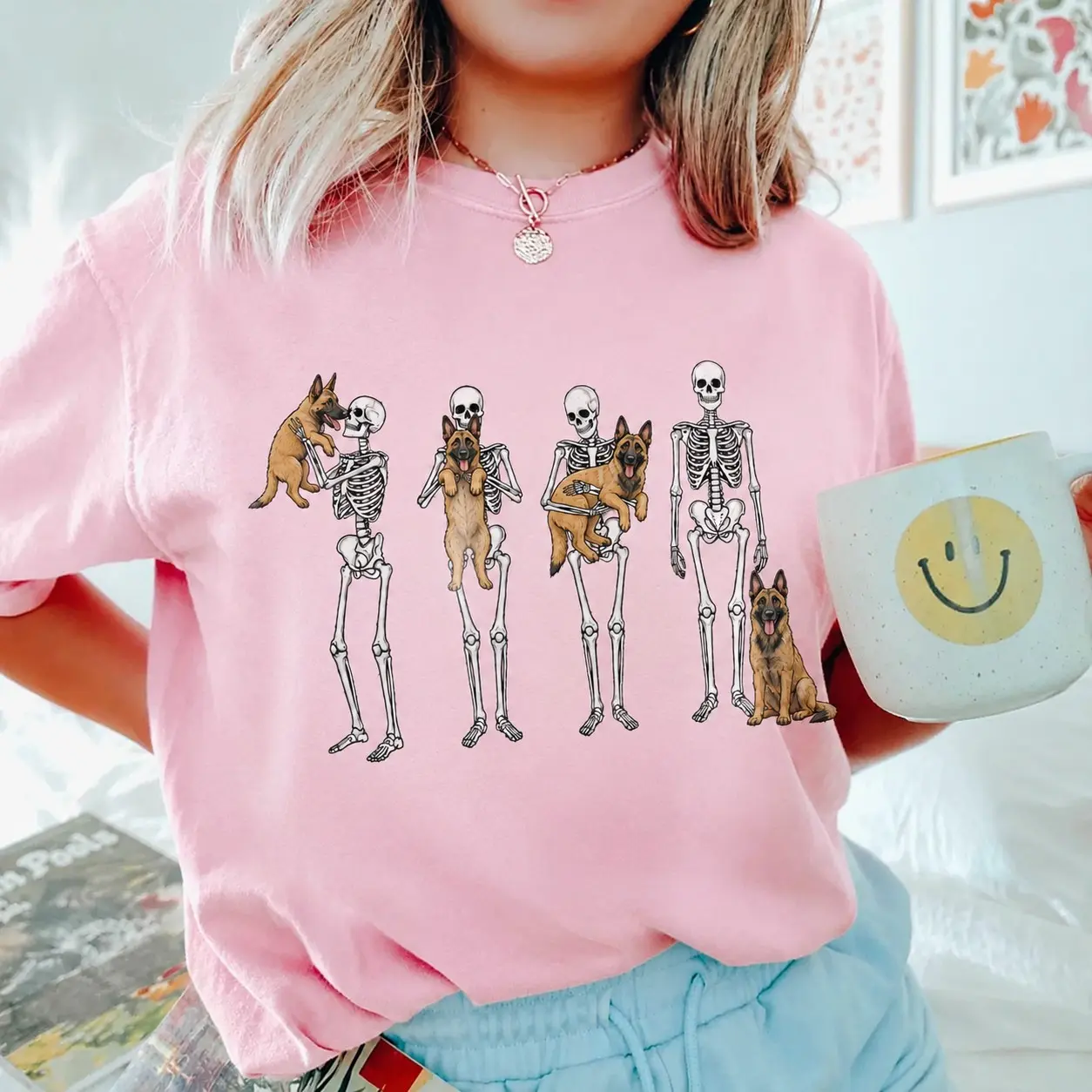 Dog Breeds Halloween T-Shirt, Funny Spooky Puppy Graphic Tee, Vintage Trick-or-Treat Cute Pet Lovers Gift - photo 4