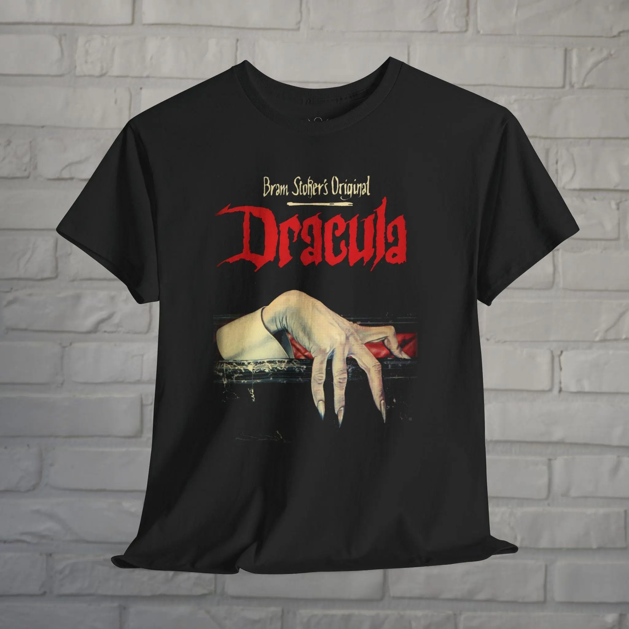 Dracula Vampire Long Sleeve Shirt, Bram Stoker Horror Goth Halloween Graphic Tee, Unisex Ladies Kids Gift - photo 2
