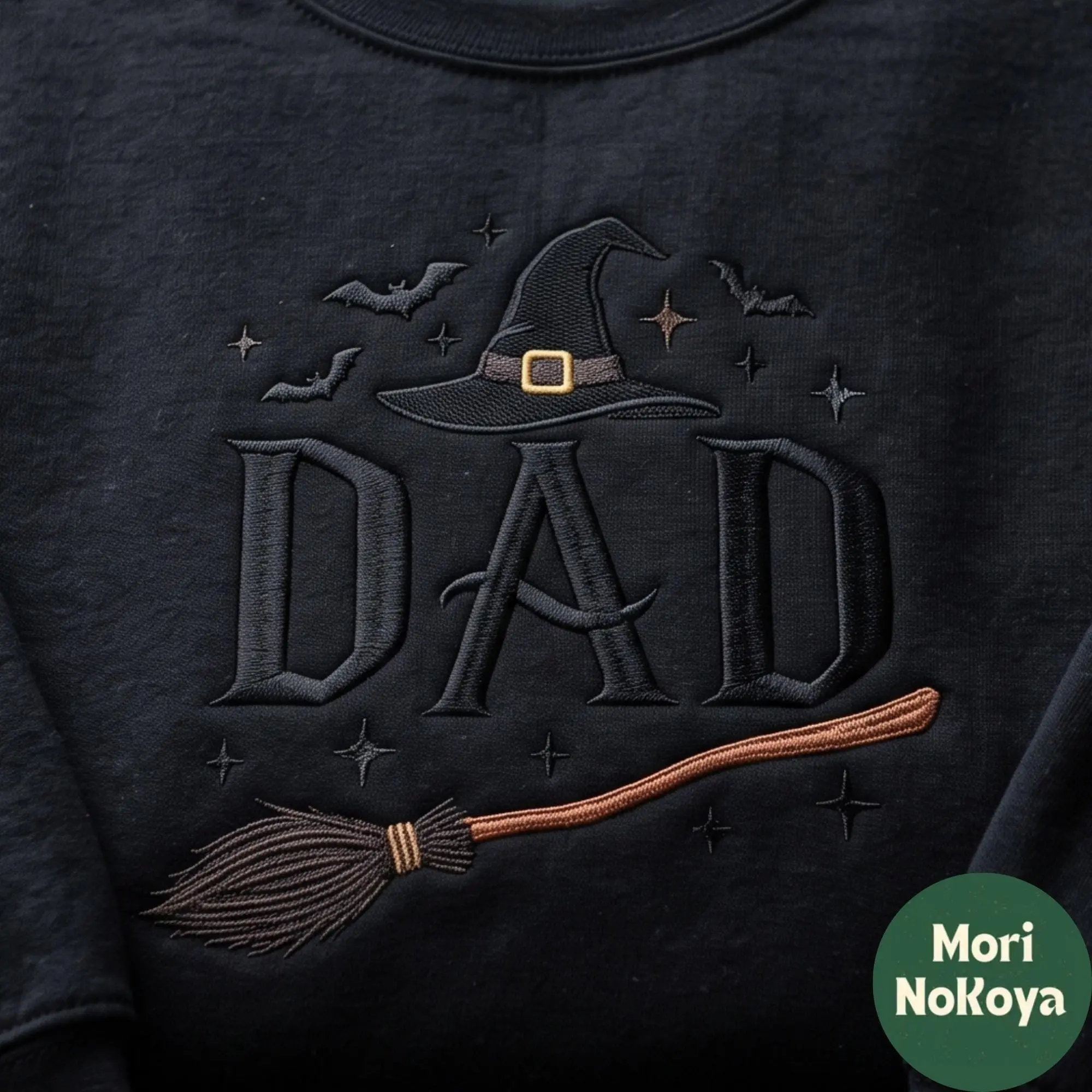 Embroidered Halloween Daddy Shirt, Witchy Father Spooky Season Graphic Tee, Gift for Dad - photo 2