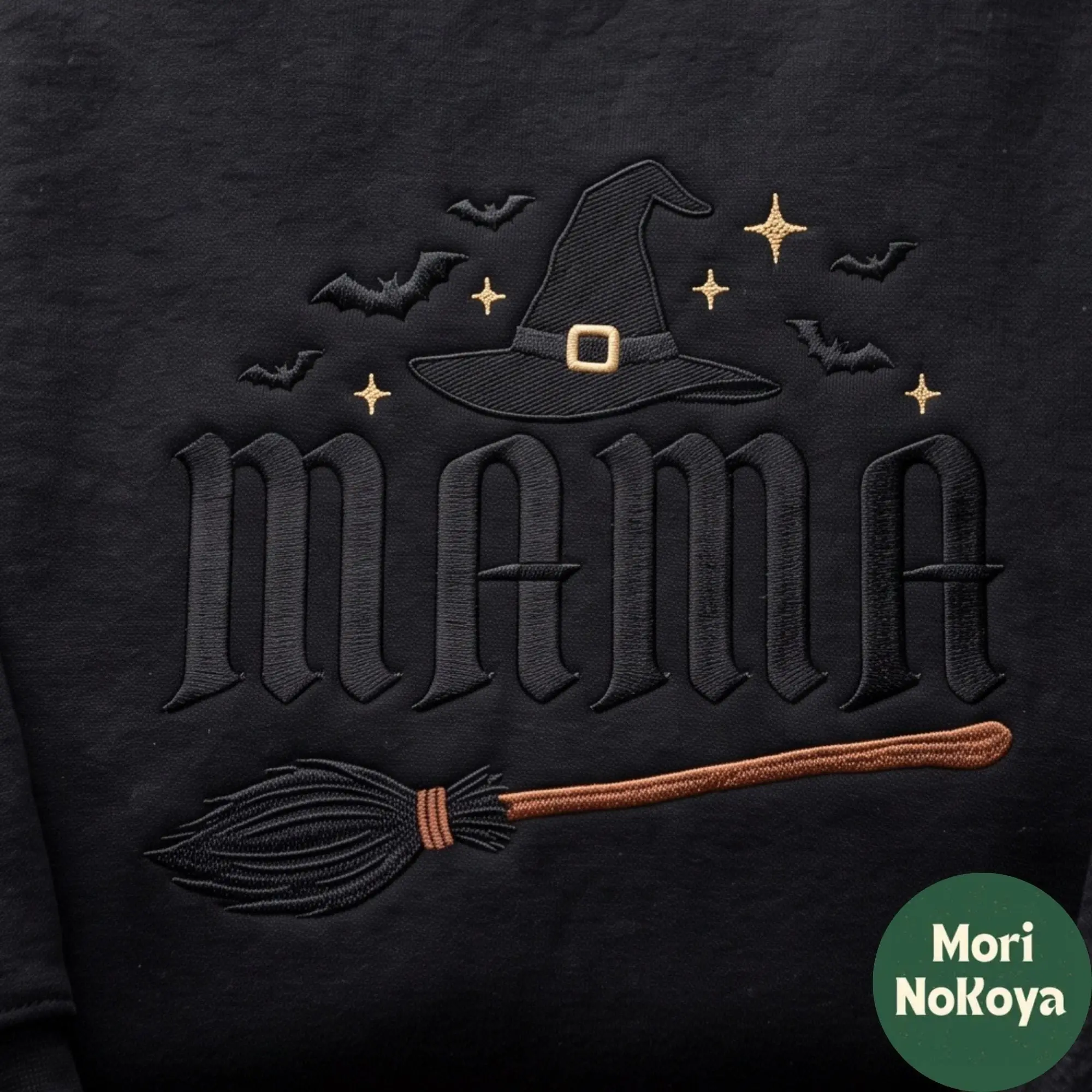 Embroidered Witchy Mama Sweatshirt, Happy Halloween Spooky Season Crewneck, Gift for Mom - photo 2