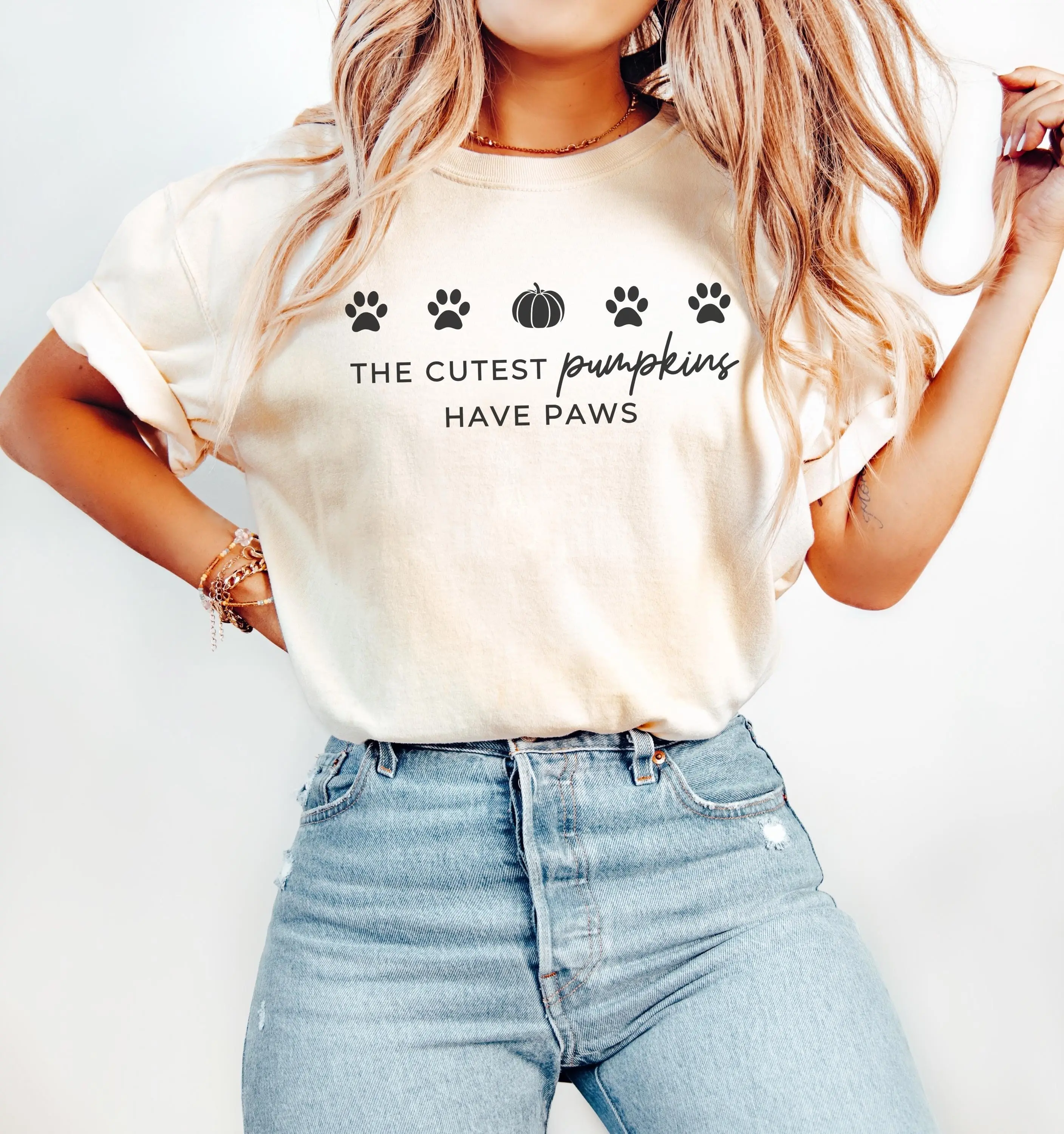 Comfort Colors Fall Dog Mom Shirt, Halloween Cat Mama Autumn Pet Lover Tee - photo 3