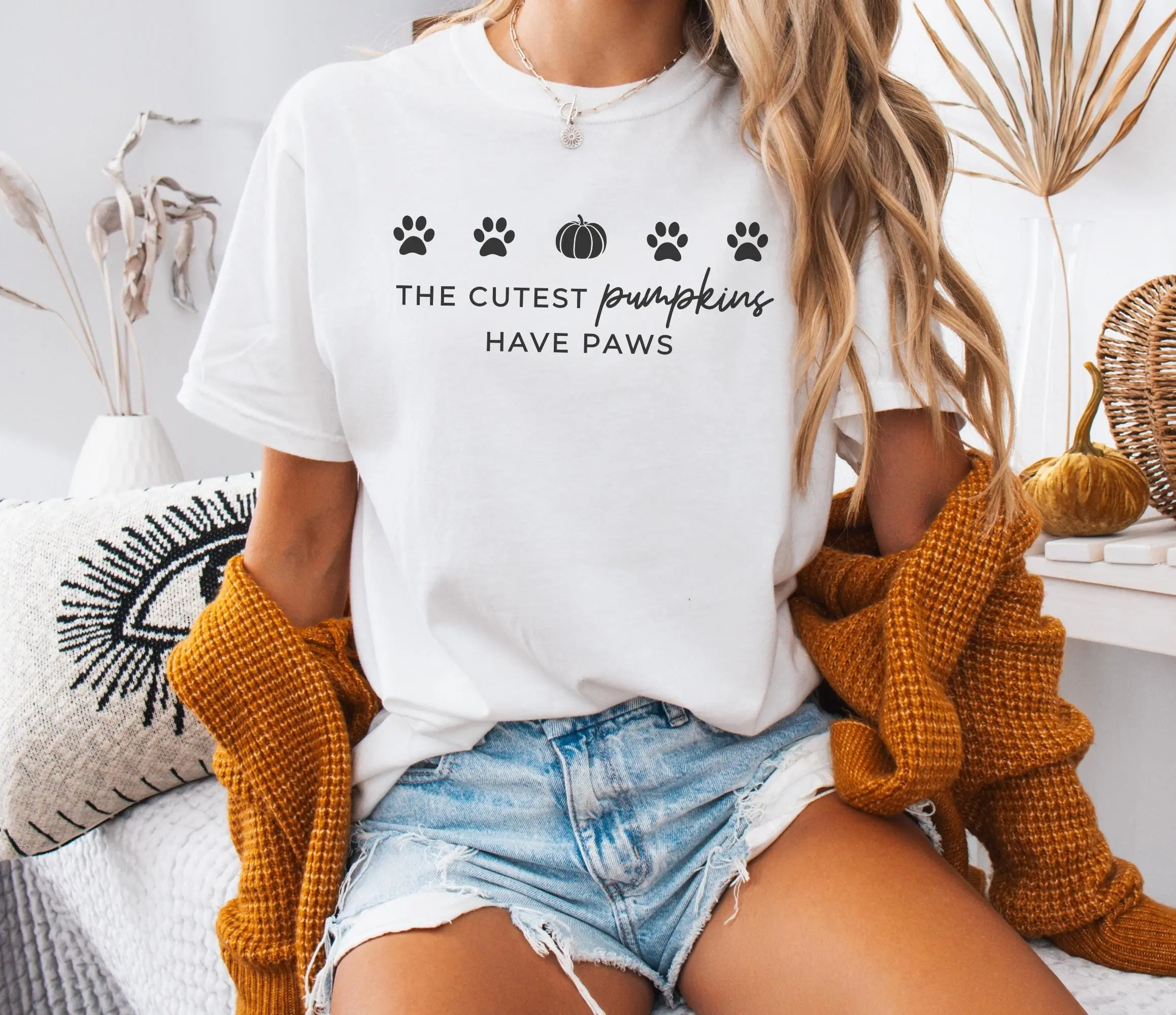 Comfort Colors Fall Dog Mom Shirt, Halloween Cat Mama Autumn Pet Lover Tee - photo 5