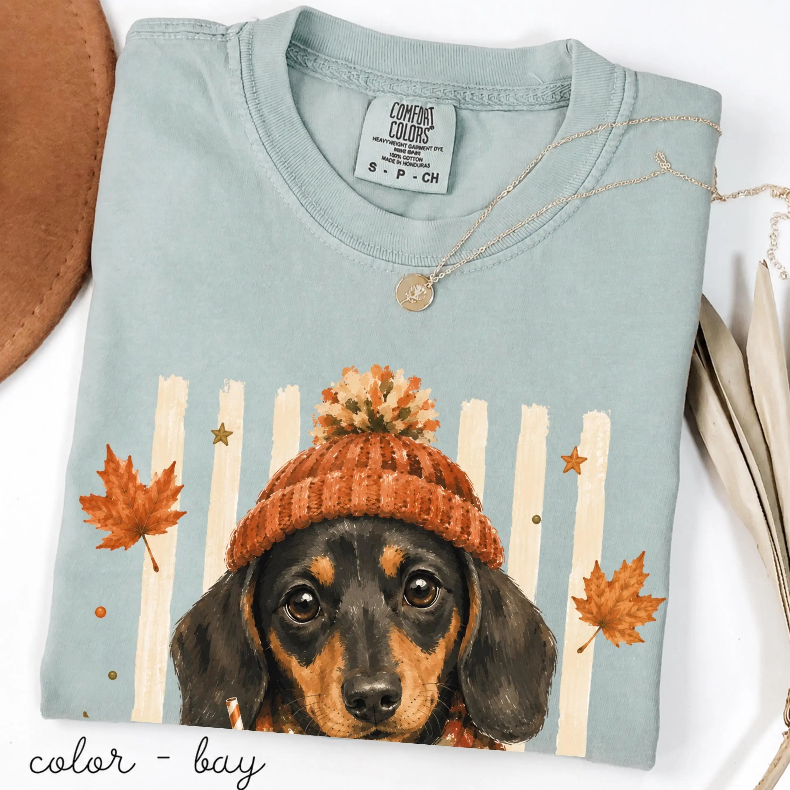 Comfort Colors Fall Dogs Shirt, 120+ Breeds Personalized Dog Mom Tee, Pumpkin Spice Autumn Pet Portrait - photo 2