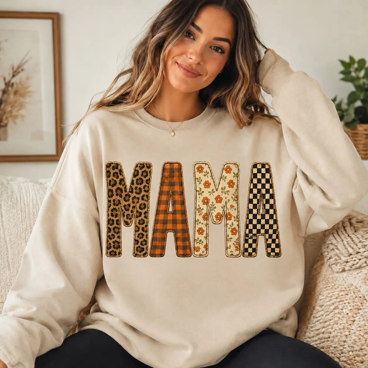 Fall Mama Sweatshirt, Coquette Pumpkin Season Mom Crewneck, Cute Thanksgiving Halloween Gifts For Her