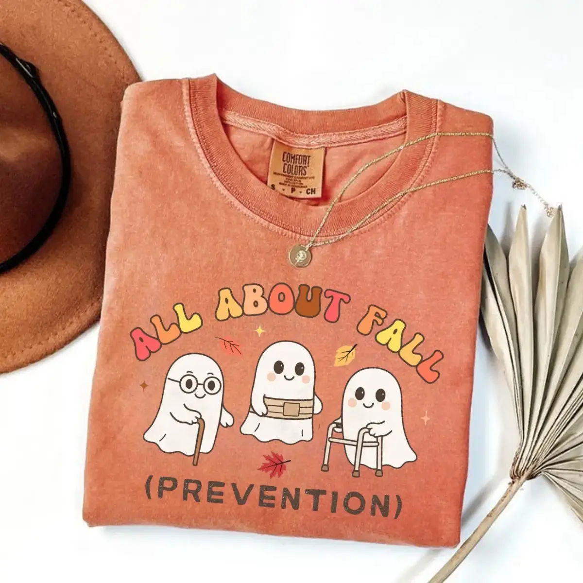 Fall Prevention Ghost Shirt, Occupational Therapy Halloween Tee, Spooky PT and SPED Teacher Gift, Comfort Colors Top