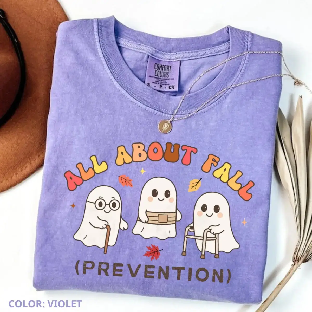 Fall Prevention Ghost Shirt, Occupational Therapy Halloween Tee, Spooky PT and SPED Teacher Gift, Comfort Colors Top - photo 2